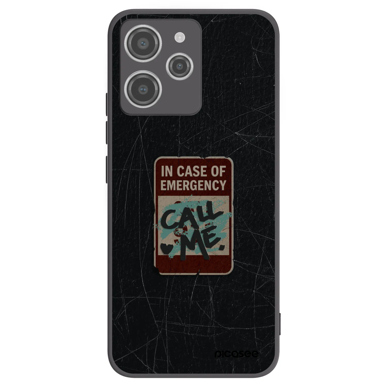 Picasee crna silikonska maskica za Xiaomi Redmi 12 4G - EMERGENCY