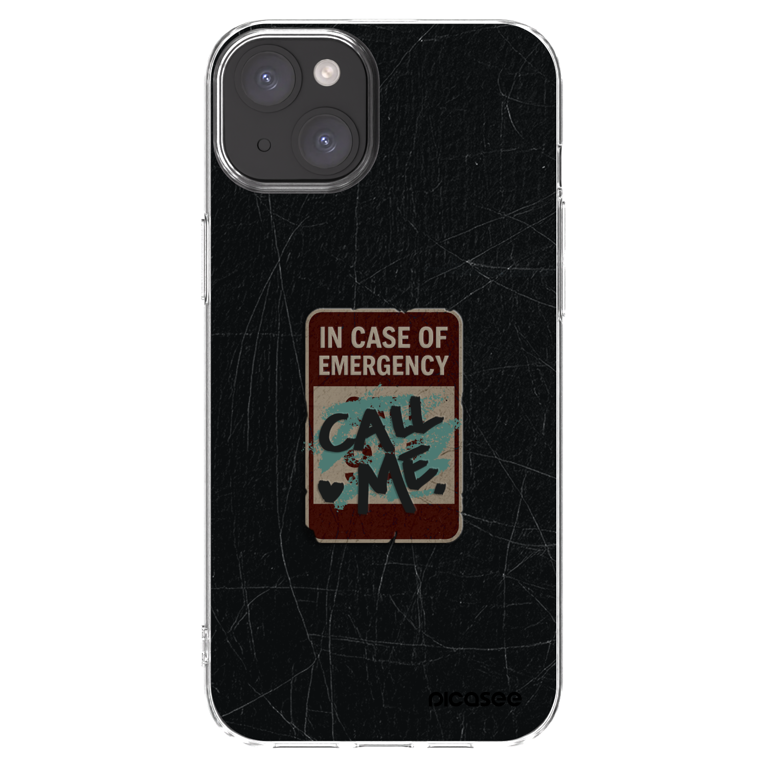 Picasee silikonska prozirna maskica za Apple iPhone 15 Plus - EMERGENCY