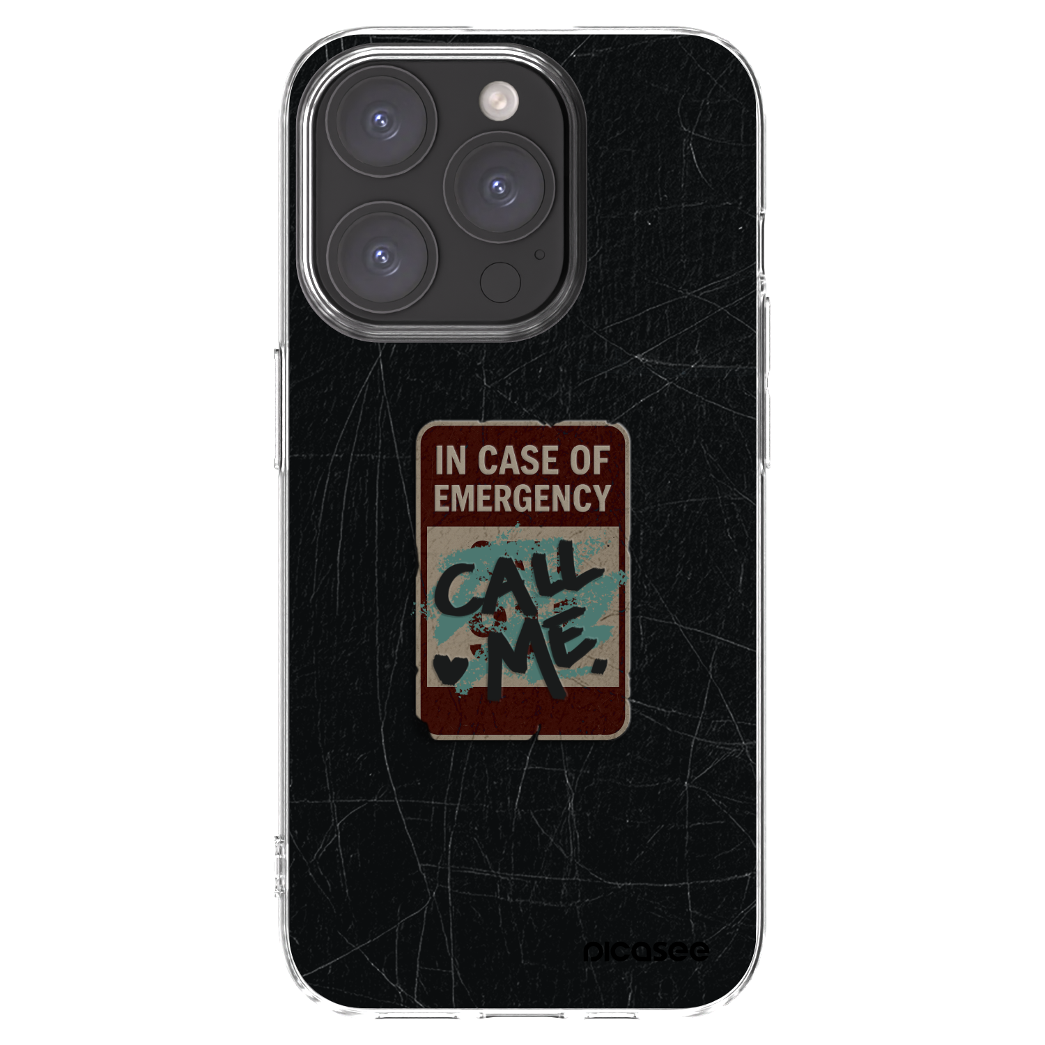 Picasee silikonska prozirna maskica za Apple iPhone 15 Pro - EMERGENCY