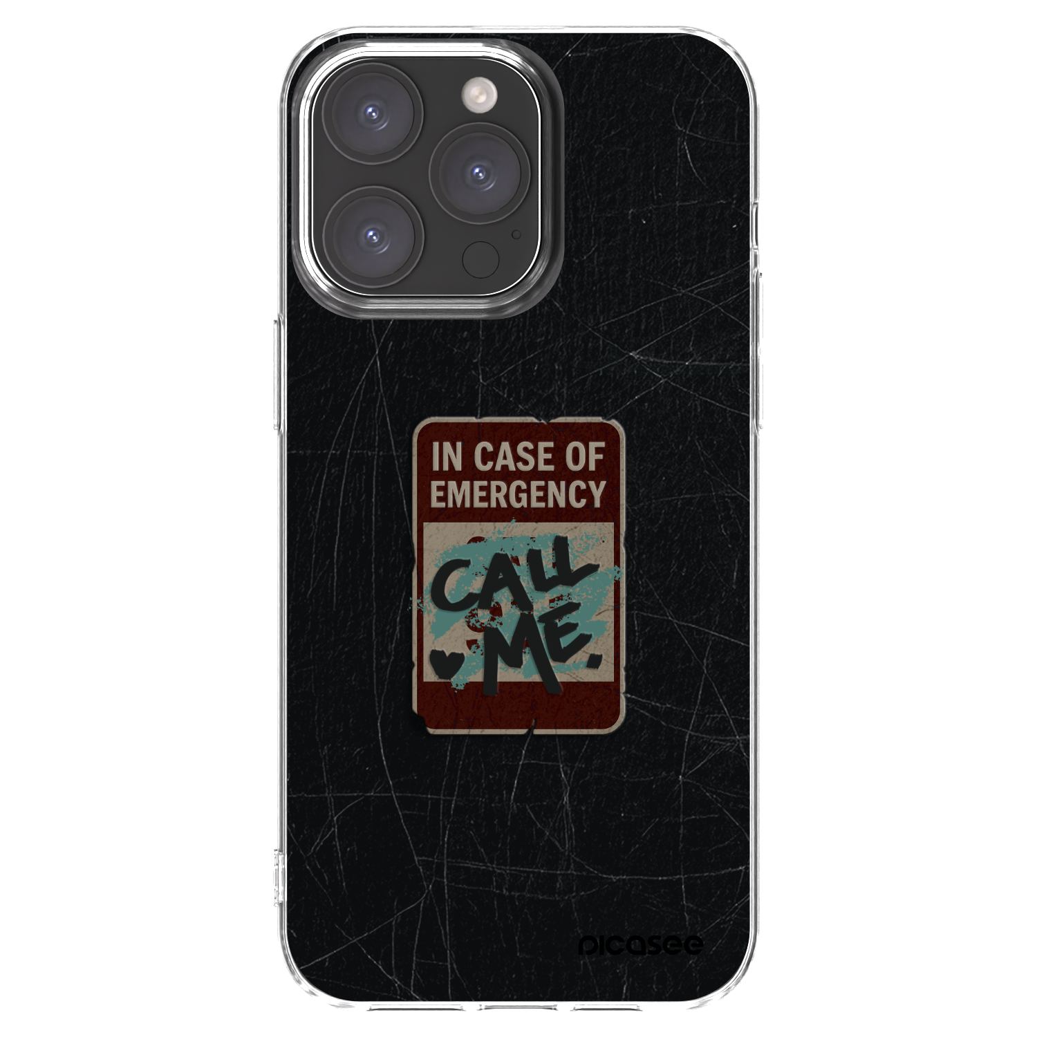 Picasee silikonska prozirna maskica za Apple iPhone 15 Pro Max - EMERGENCY