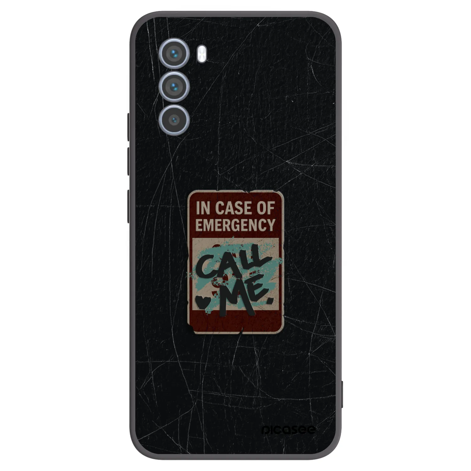 Picasee crna silikonska maskica za Motorola Moto G62 - EMERGENCY