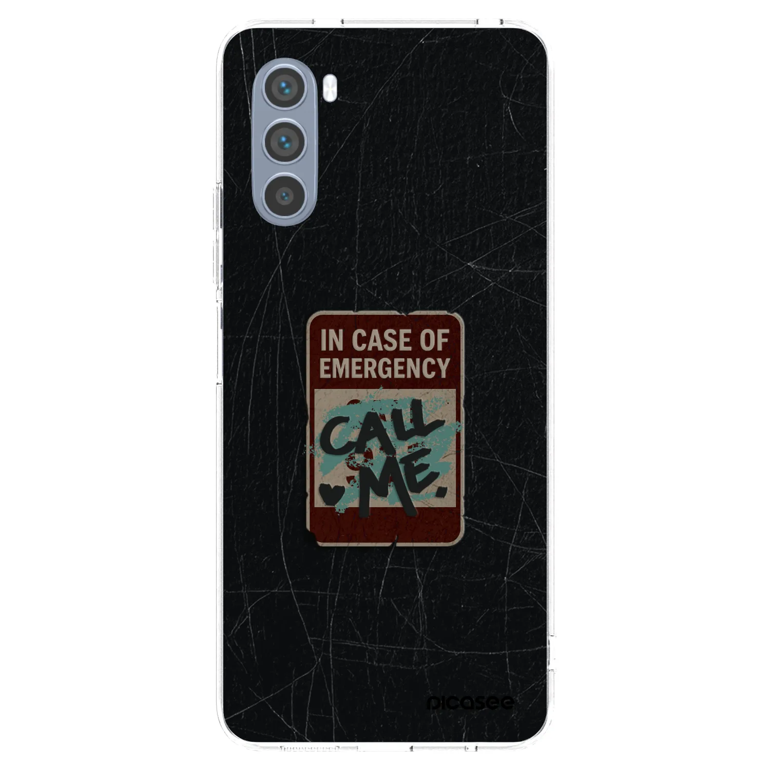 Picasee silikonska prozirna maskica za Motorola Moto G62 - EMERGENCY