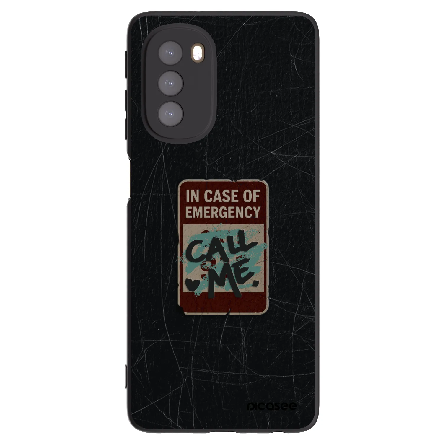 Picasee crna silikonska maskica za Motorola Moto G51 - EMERGENCY