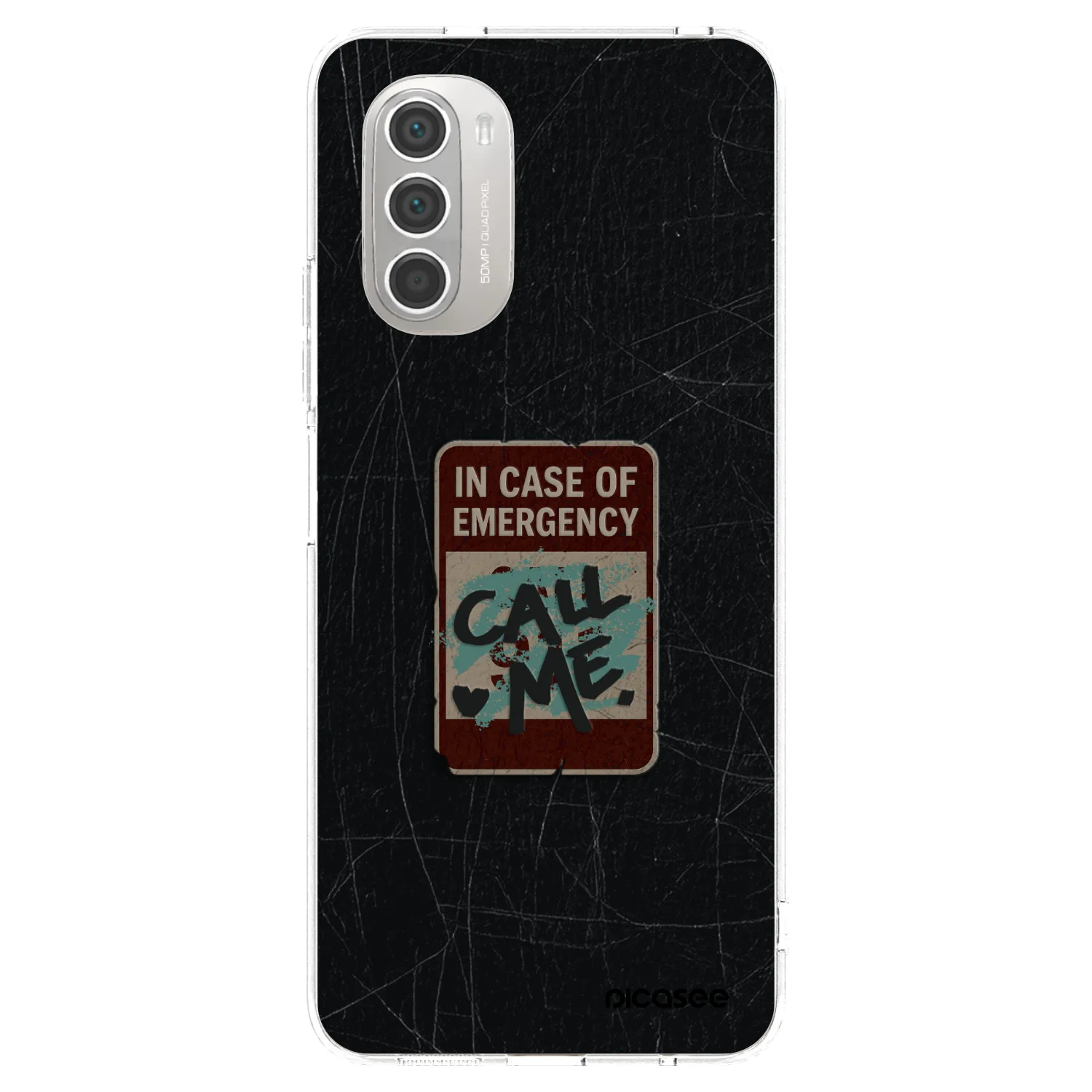 Picasee silikonska prozirna maskica za Motorola Moto G51 - EMERGENCY
