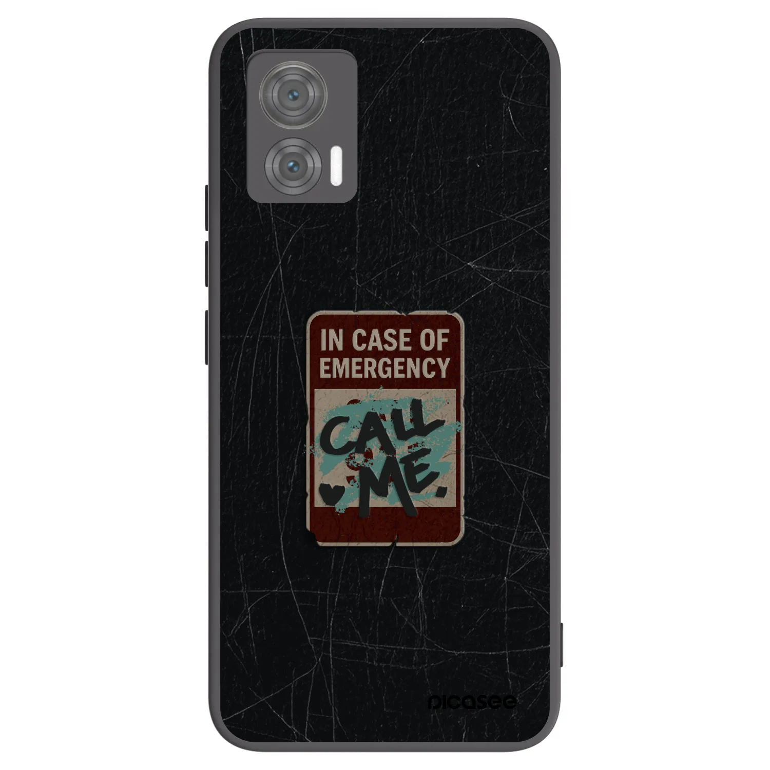 Picasee crna silikonska maskica za Motorola Edge 30 Neo - EMERGENCY