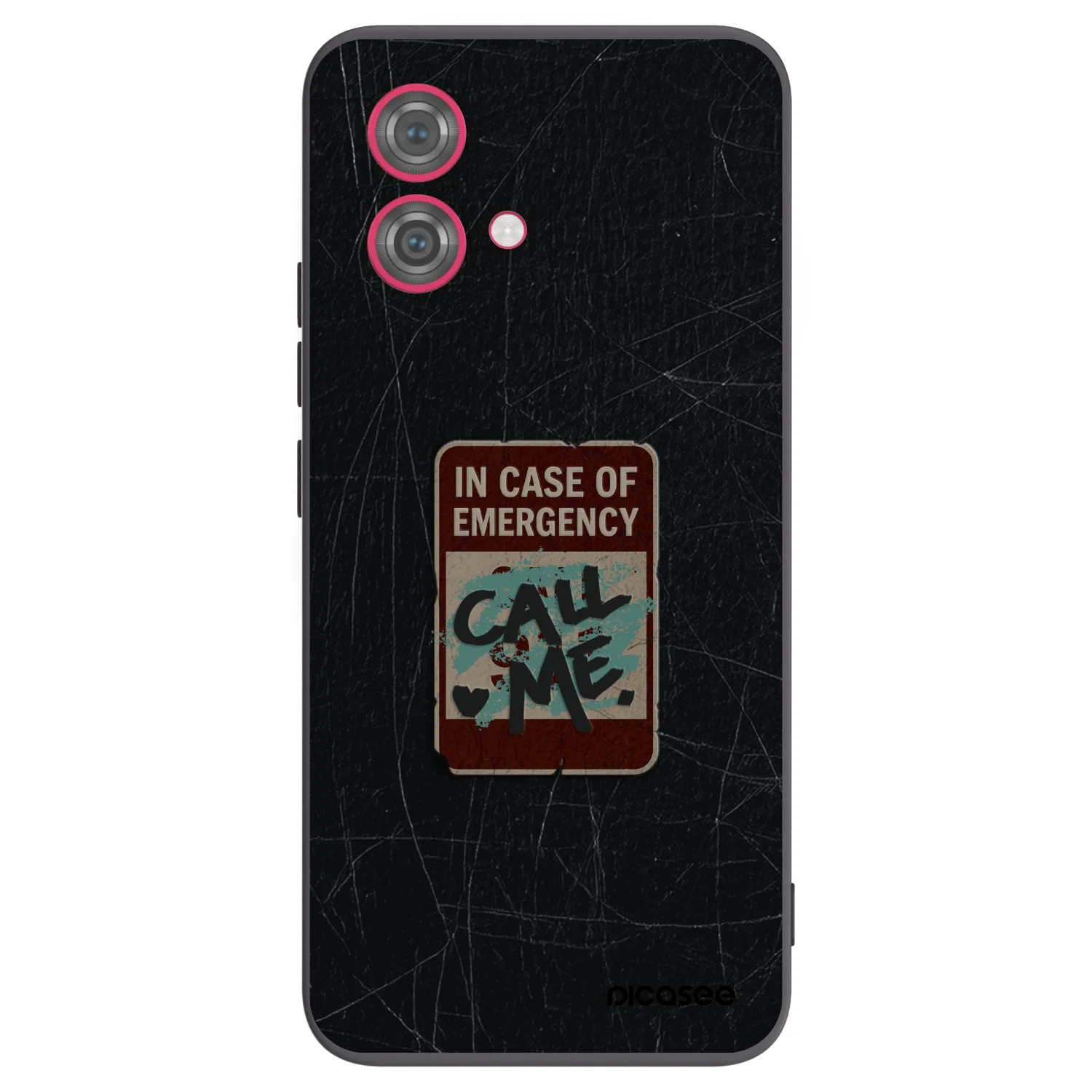 Picasee crna silikonska maskica za Motorola Moto G84 5G - EMERGENCY