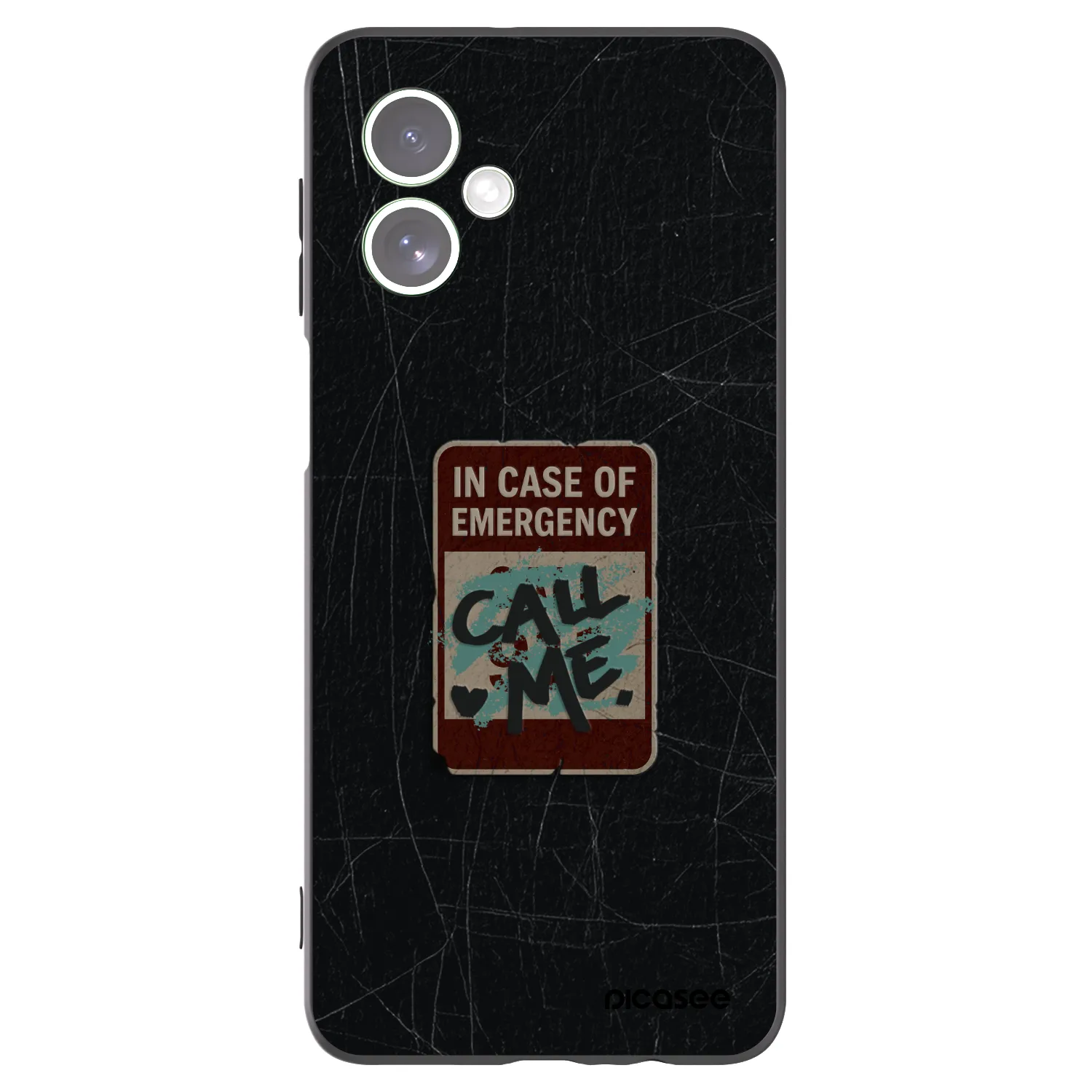 Picasee crna silikonska maskica za Motorola Moto G54 5G - EMERGENCY