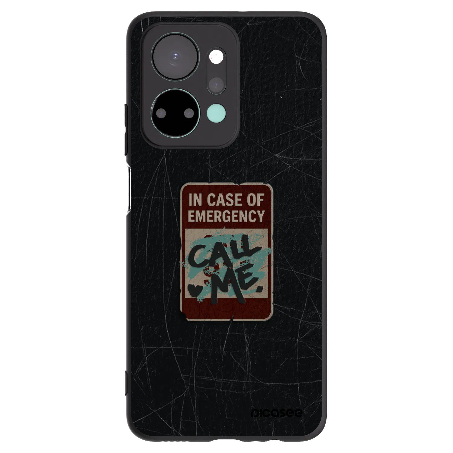 Picasee crna silikonska maskica za Honor X7a - EMERGENCY