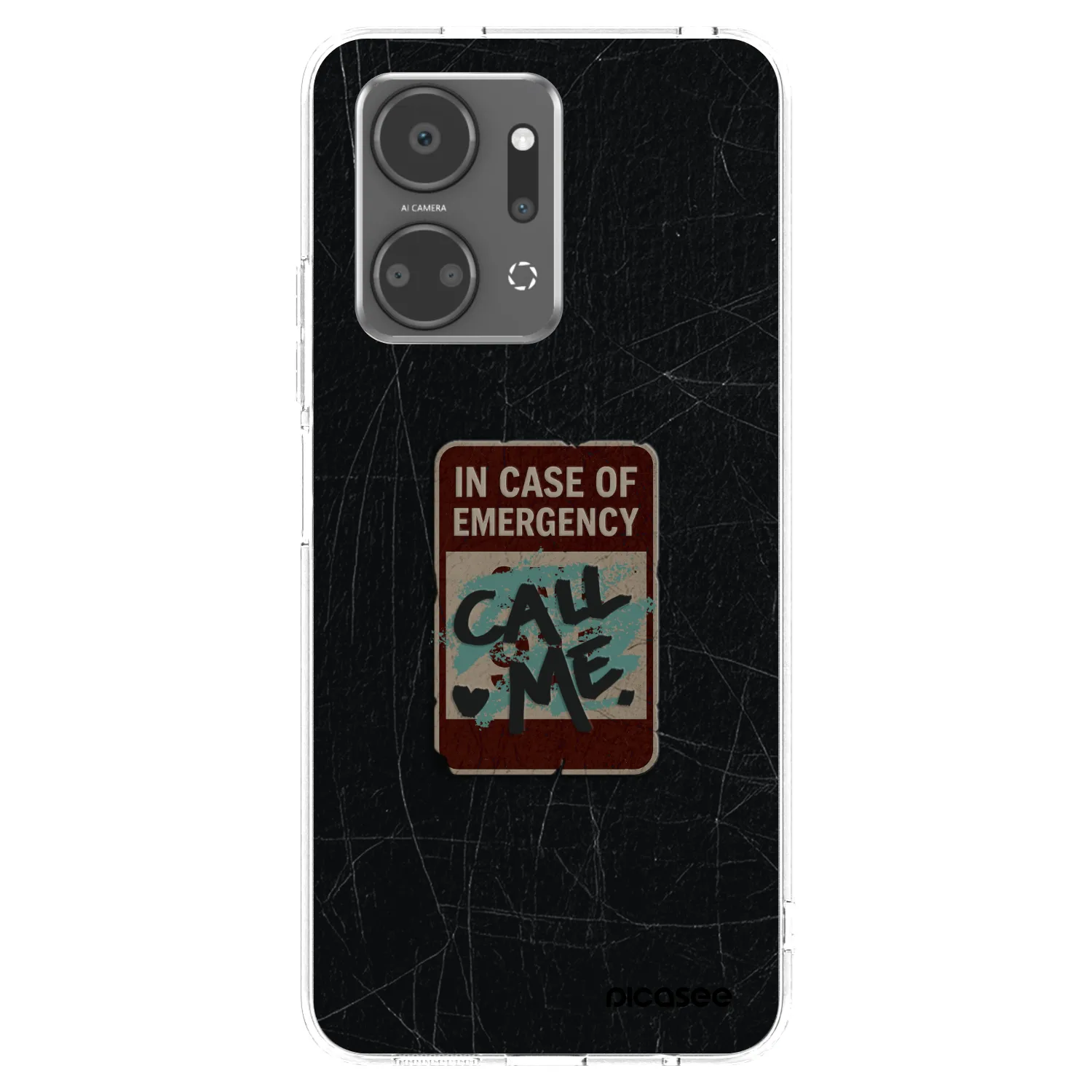Picasee silikonska prozirna maskica za Honor X7a - EMERGENCY