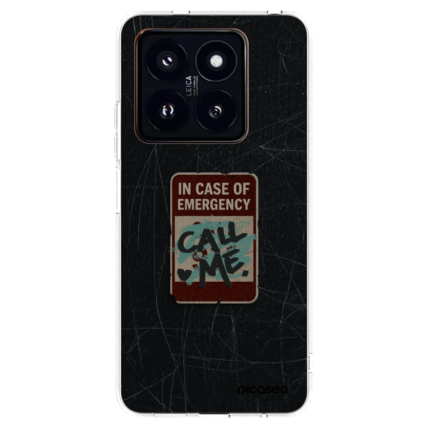 Picasee silikonska prozirna maskica za Xiaomi 14 Pro - EMERGENCY