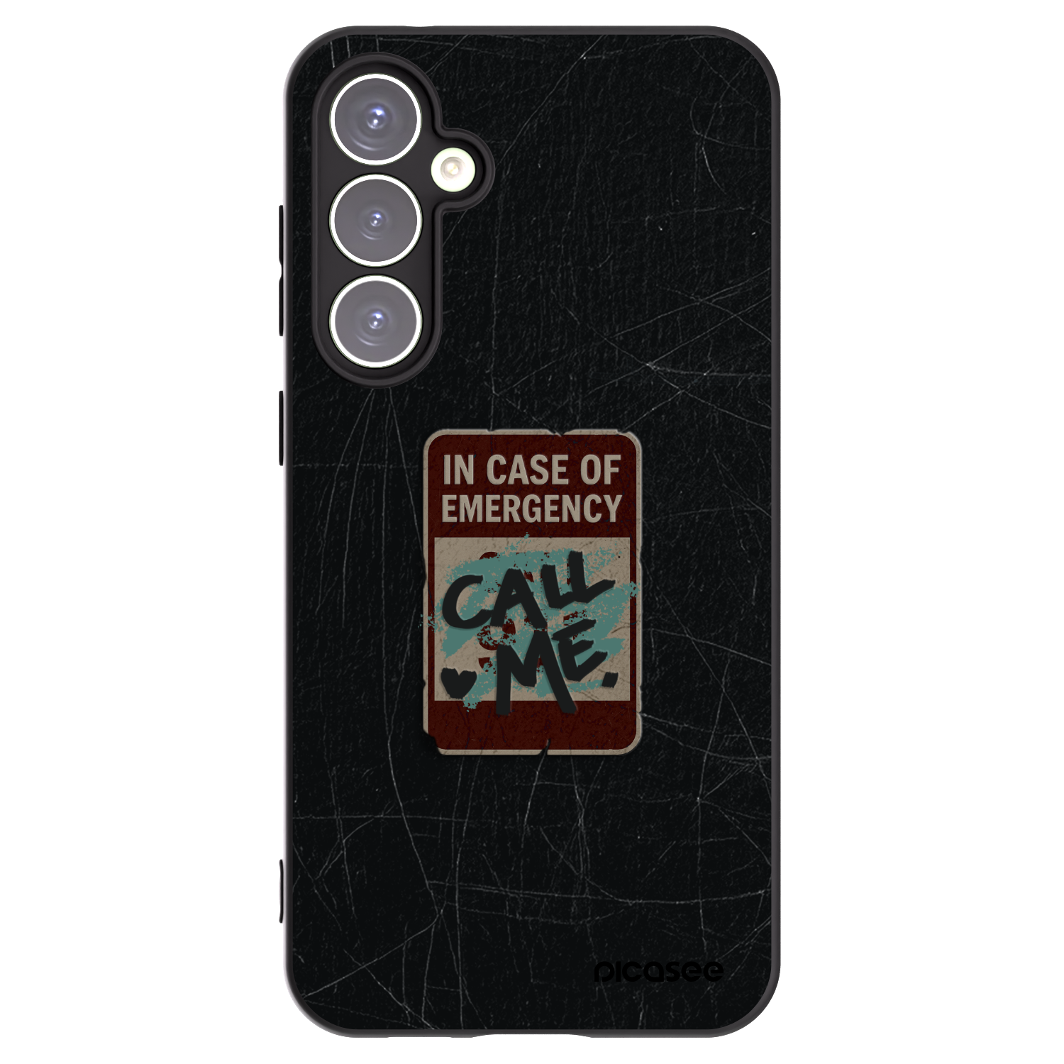 Picasee crna silikonska maskica za Samsung Galaxy S23 FE S711B - EMERGENCY