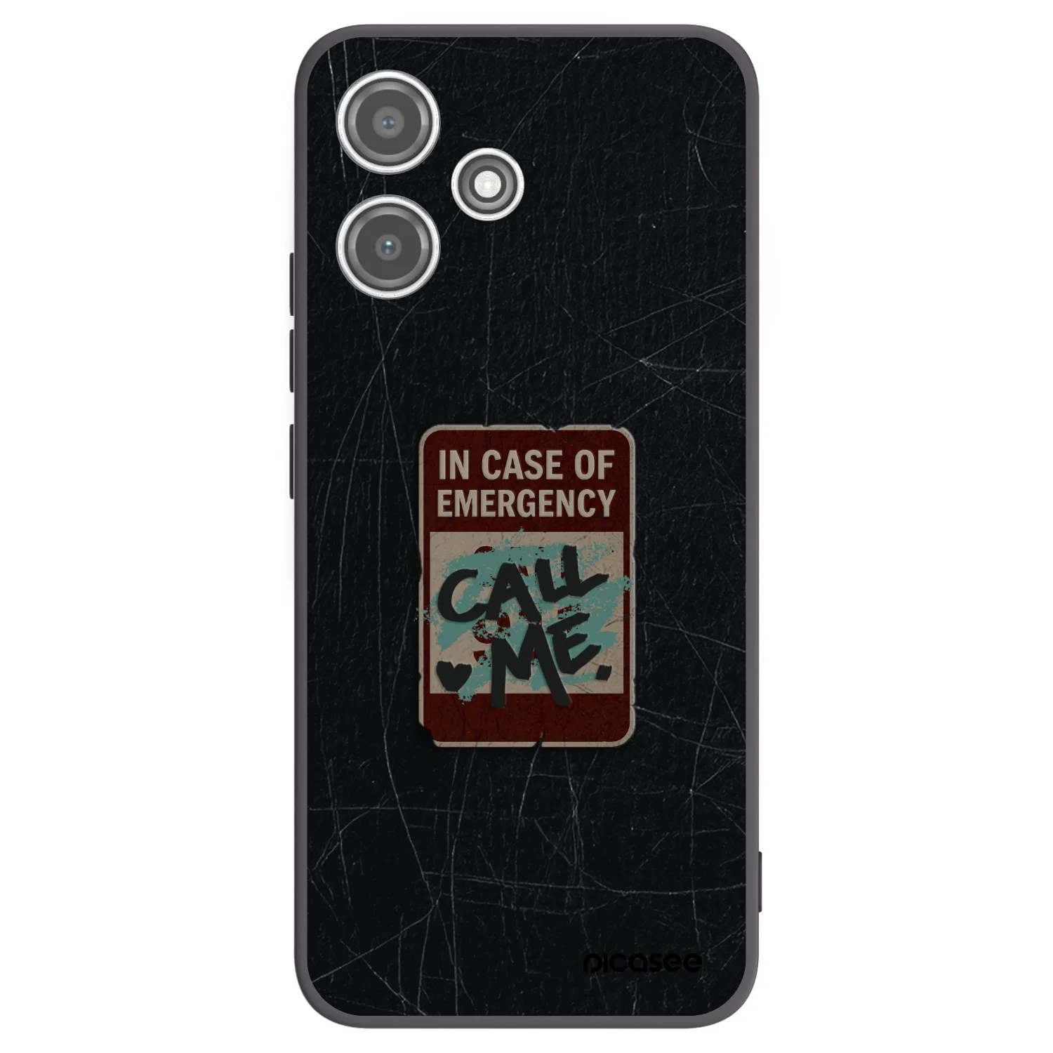 Picasee crna silikonska maskica za Xiaomi Redmi 12 5G - EMERGENCY