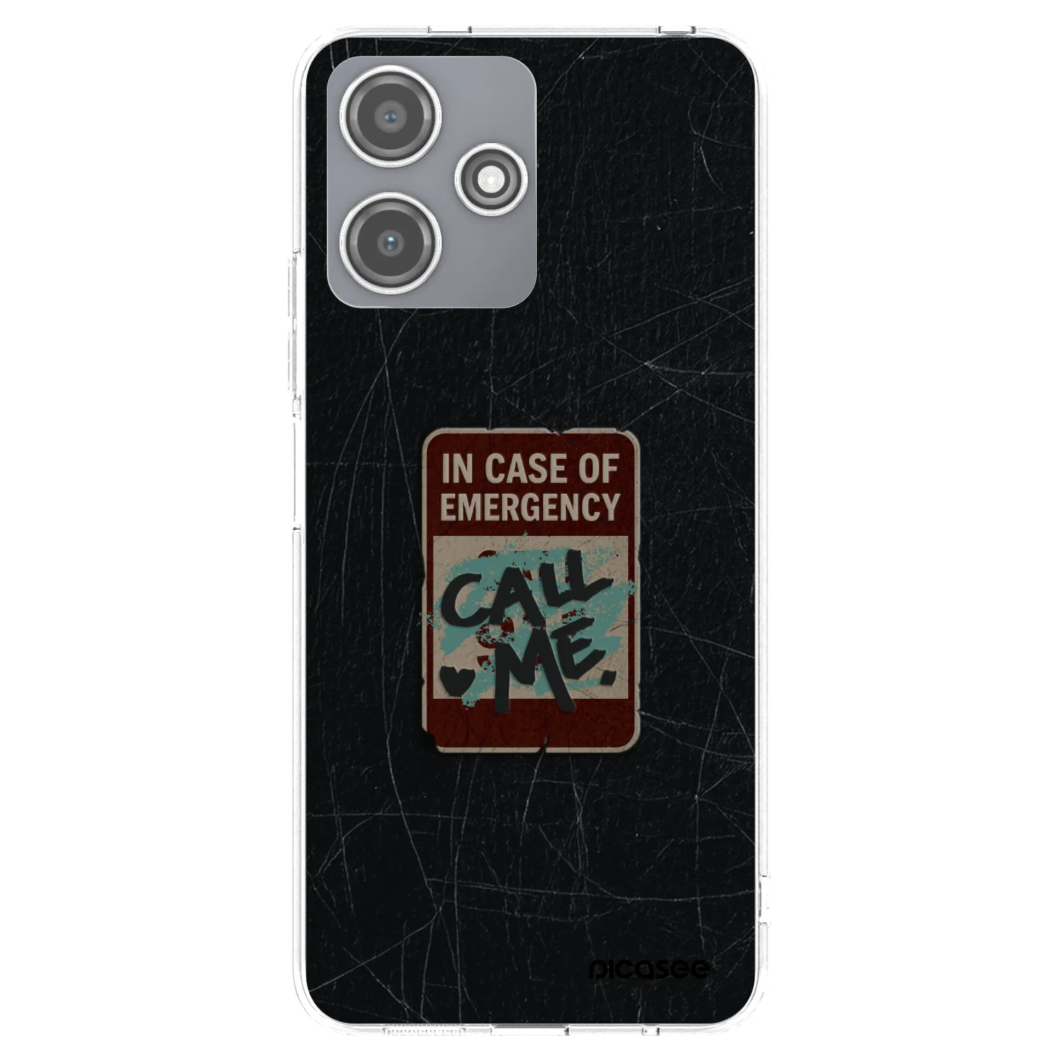 Picasee silikonska prozirna maskica za Xiaomi Redmi 12 5G - EMERGENCY
