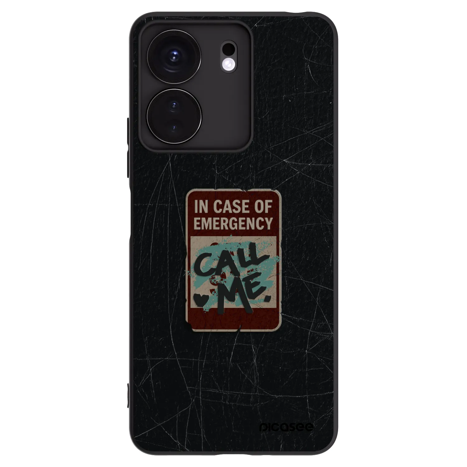 Picasee crna silikonska maskica za Xiaomi Redmi 13C 4G - EMERGENCY
