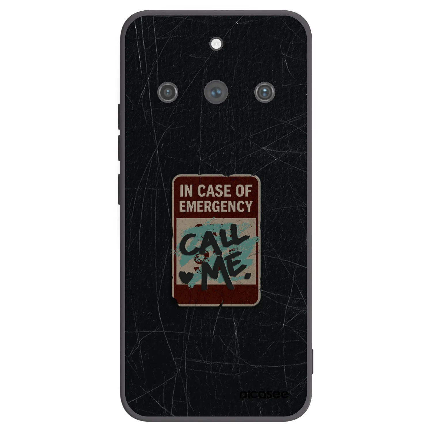 Picasee crna silikonska maskica za Realme 11 Pro+ - EMERGENCY