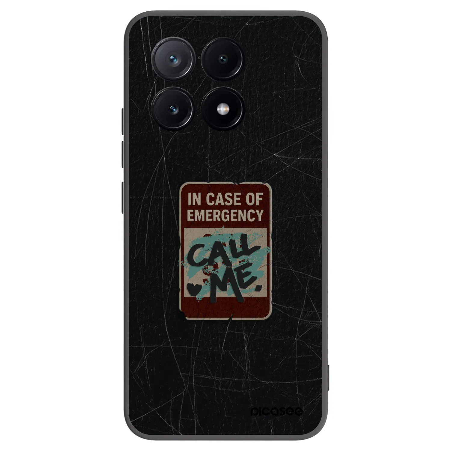 Picasee crna silikonska maskica za Xiaomi Poco X6 Pro - EMERGENCY