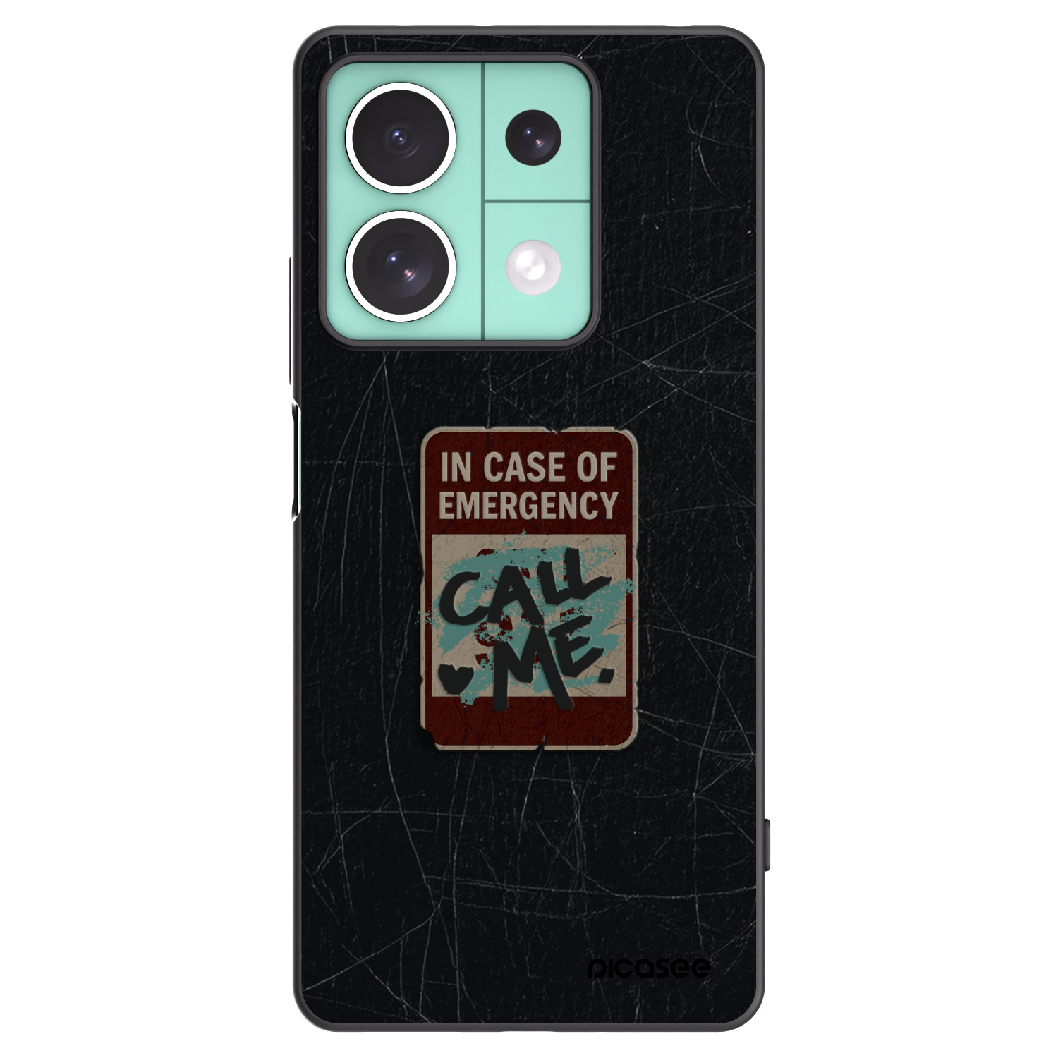 Picasee crna silikonska maskica za Xiaomi Redmi Note 13 5G - EMERGENCY