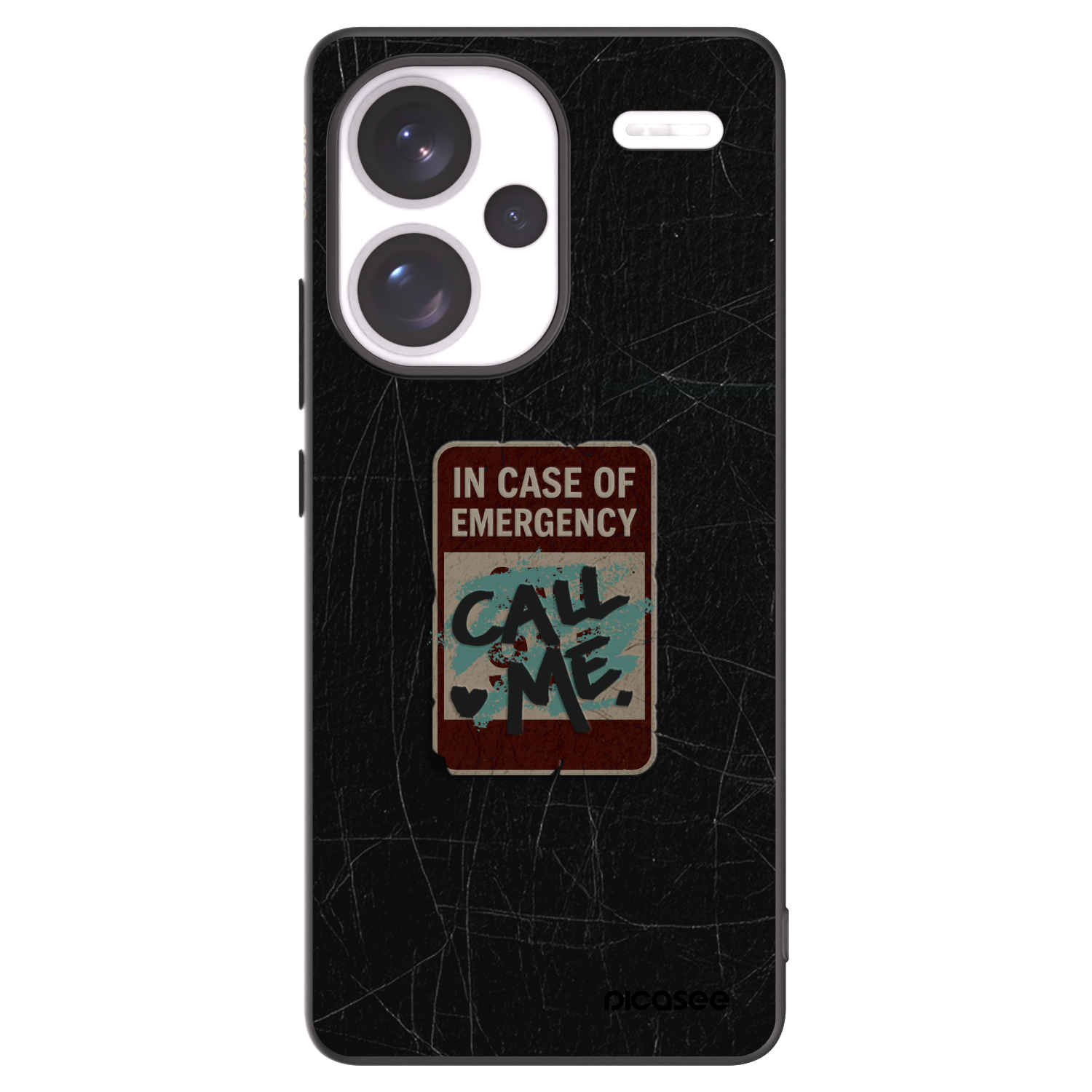 Picasee crna silikonska maskica za Xiaomi Redmi Note 13 Pro+ 5G - EMERGENCY
