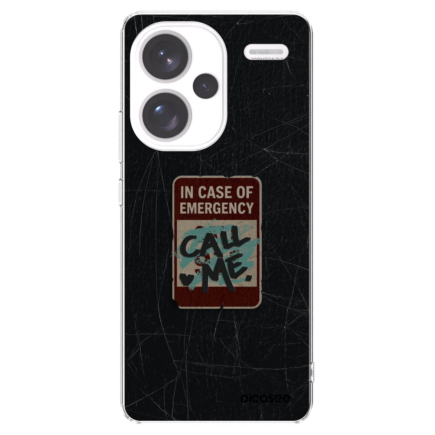 Picasee silikonska prozirna maskica za Xiaomi Redmi Note 13 Pro+ 5G - EMERGENCY
