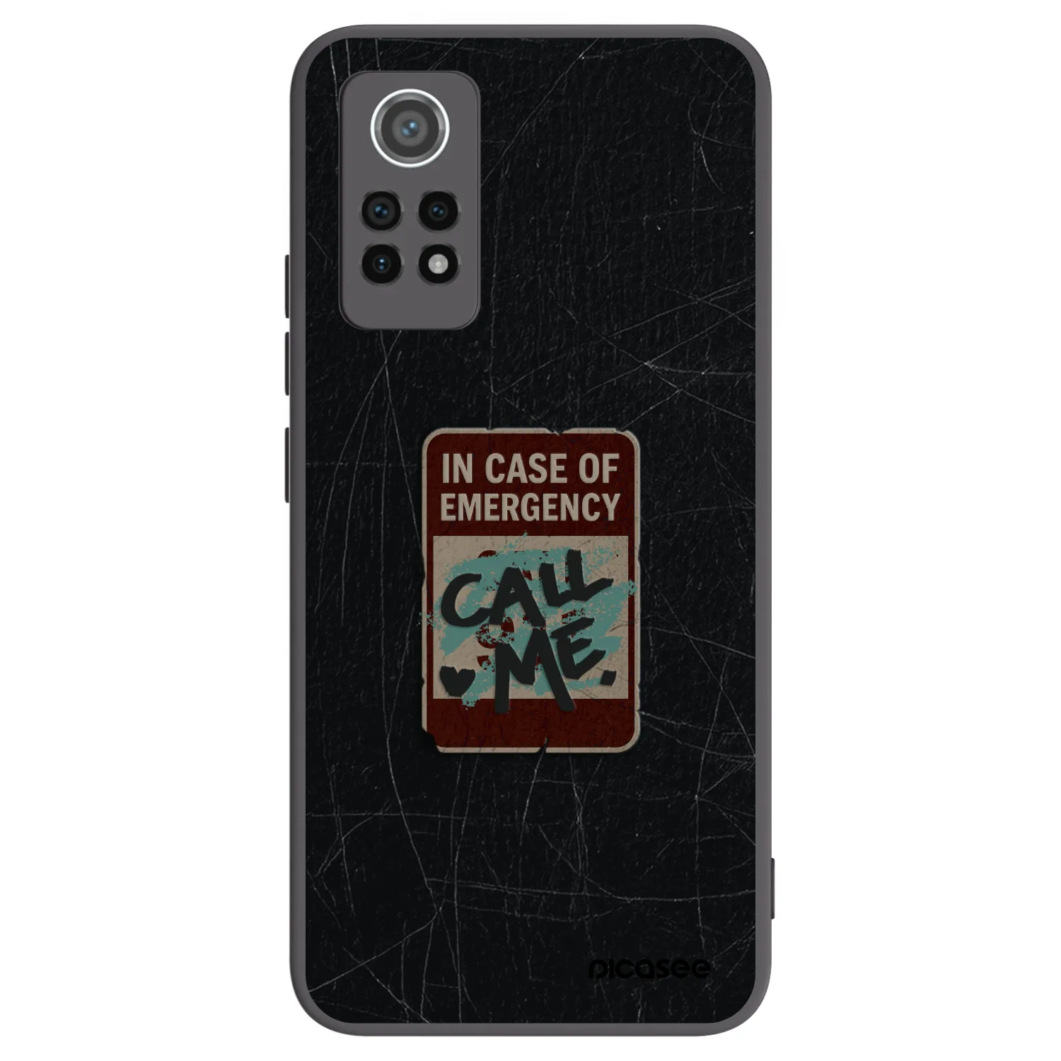 Picasee crna silikonska maskica za Xiaomi Redmi Note 12 Pro 4G - EMERGENCY