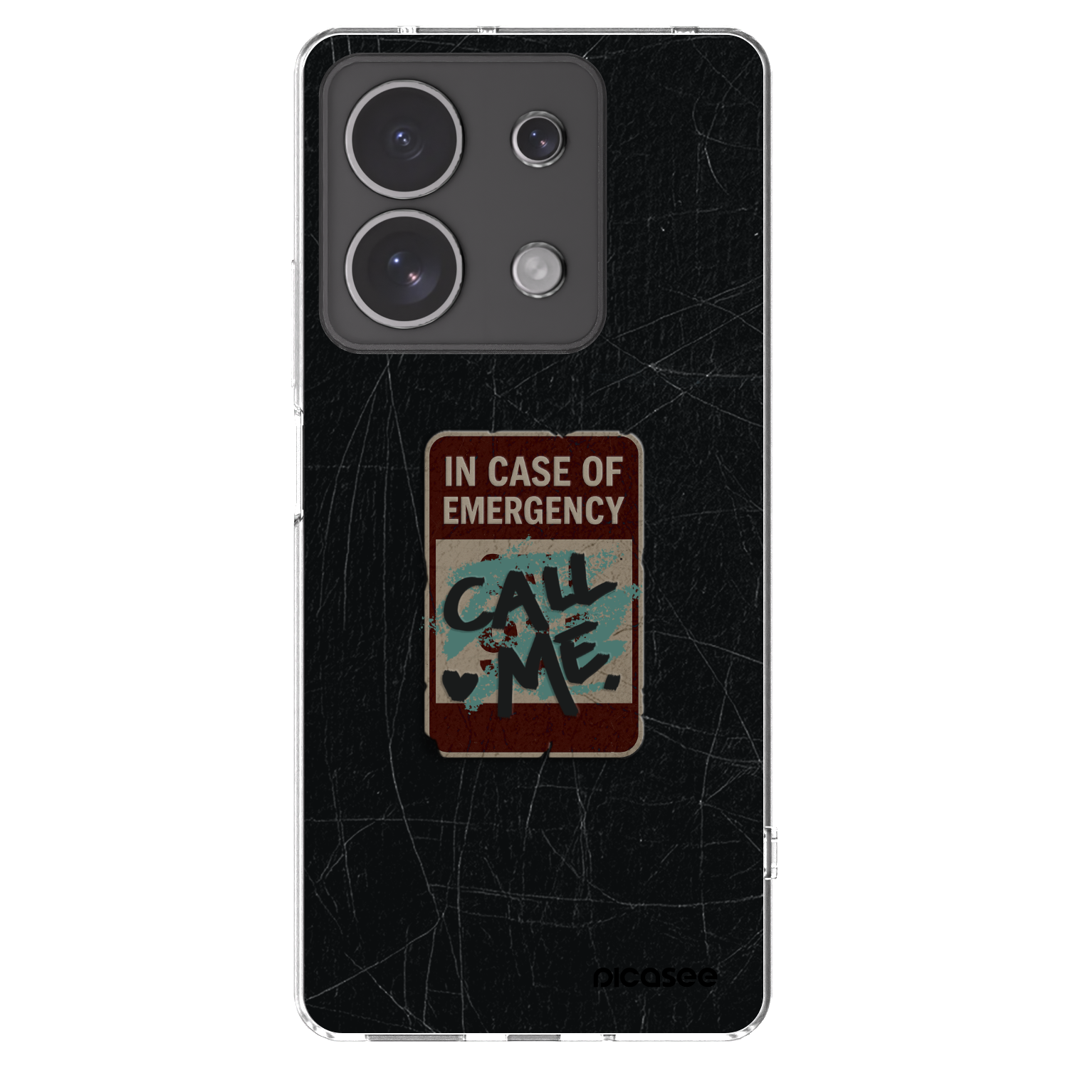 Picasee silikonska prozirna maskica za Xiaomi Redmi Note 13 4G - EMERGENCY
