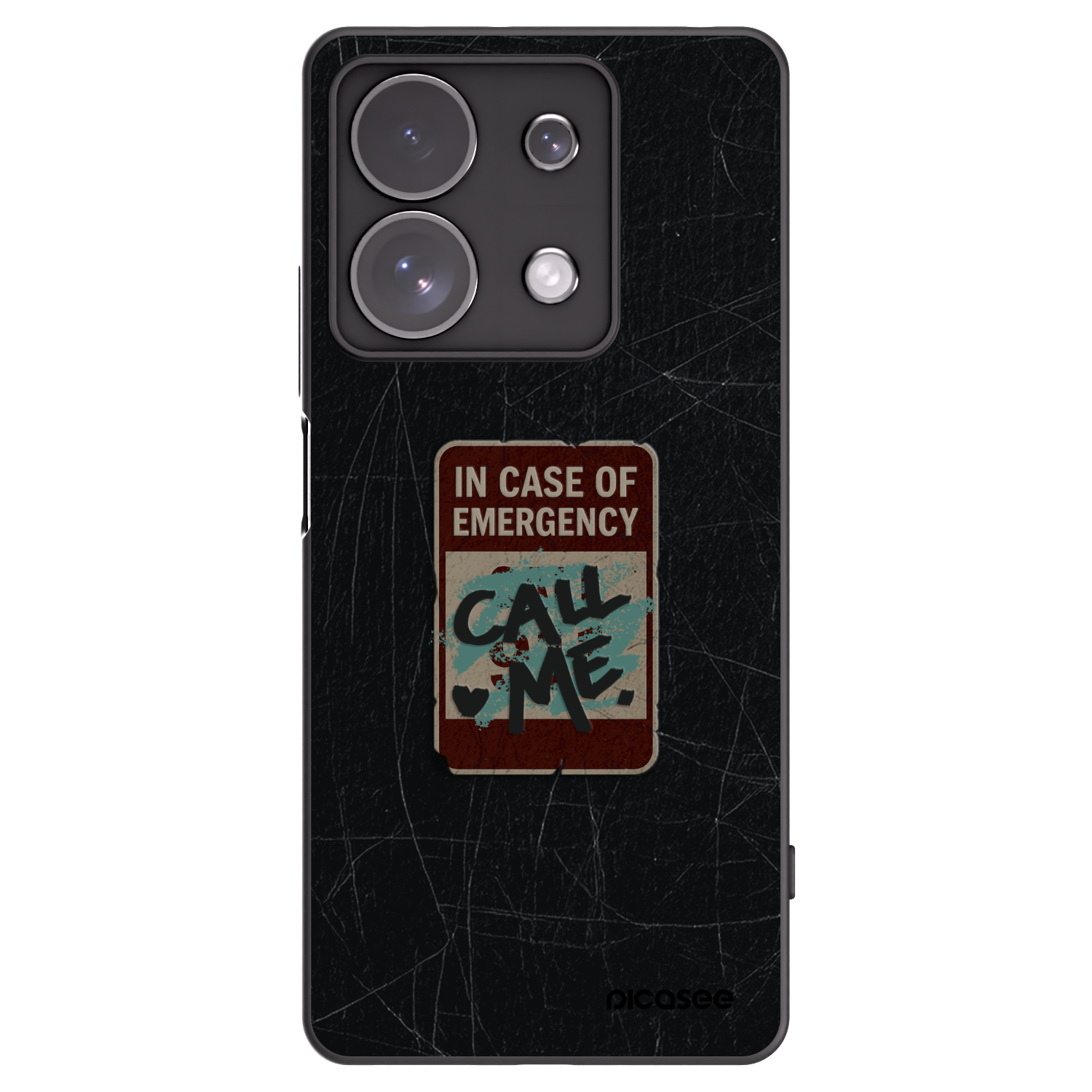 Picasee crna silikonska maskica za Xiaomi Redmi Note 13 Pro 4G - EMERGENCY