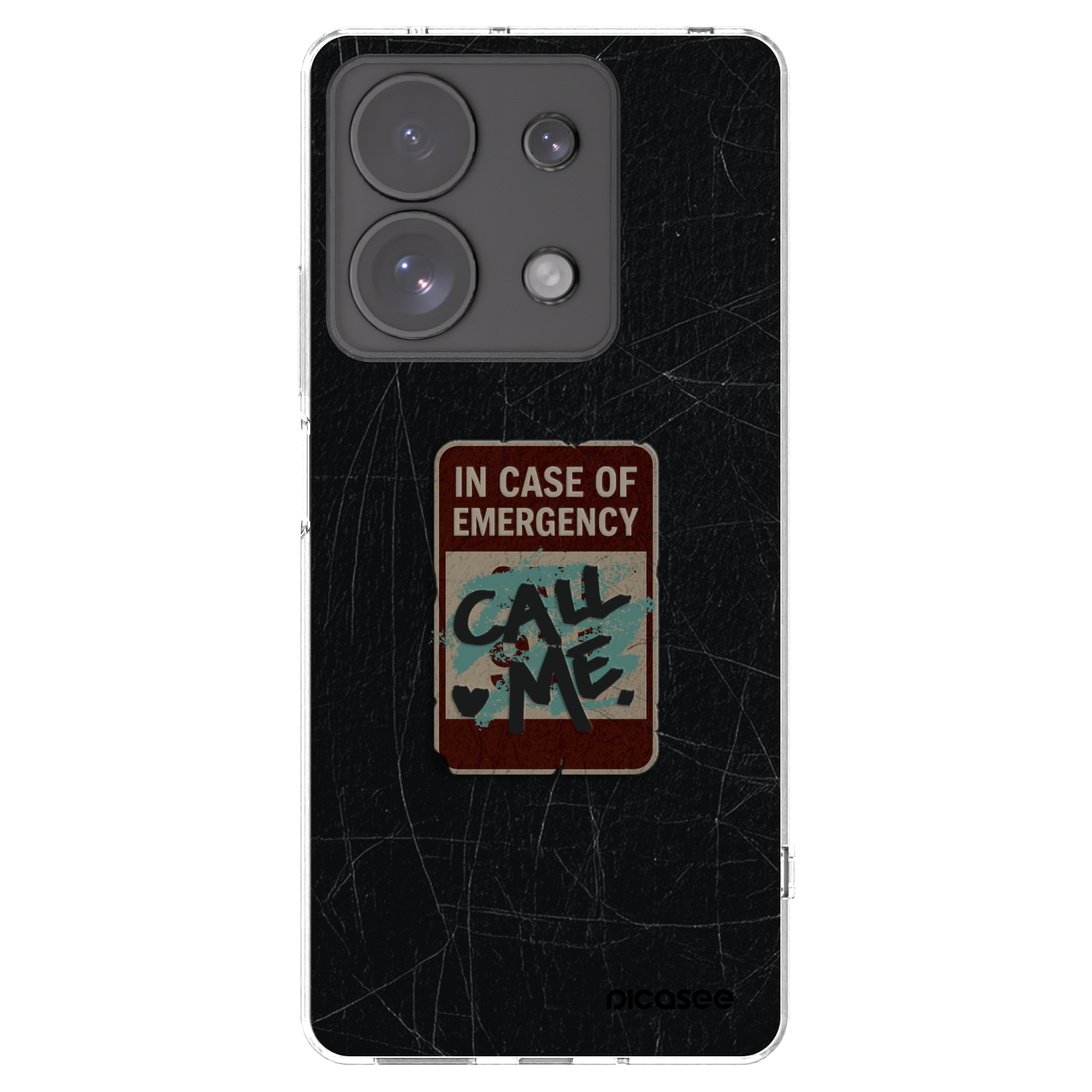 Picasee silikonska prozirna maskica za Xiaomi Redmi Note 13 Pro 4G - EMERGENCY