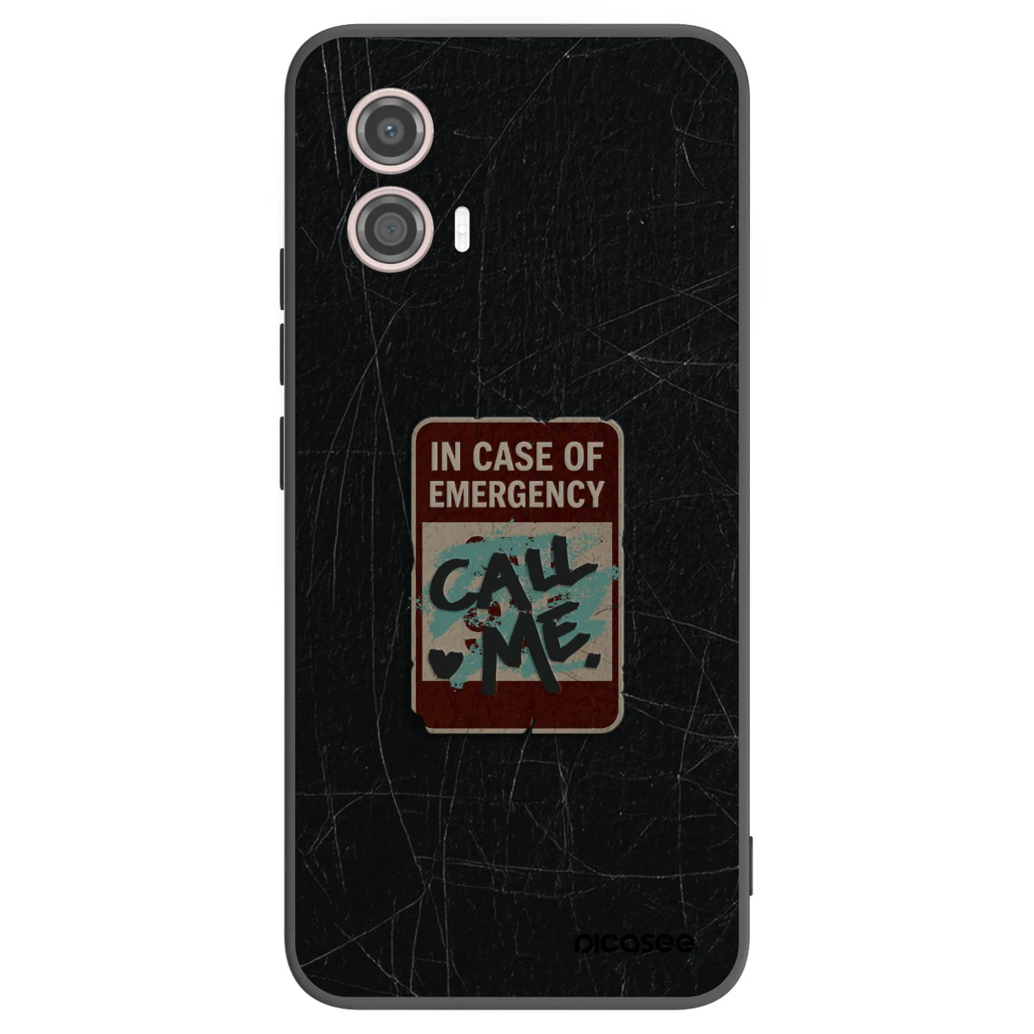Picasee crna silikonska maskica za Motorola Moto G53 5G - EMERGENCY