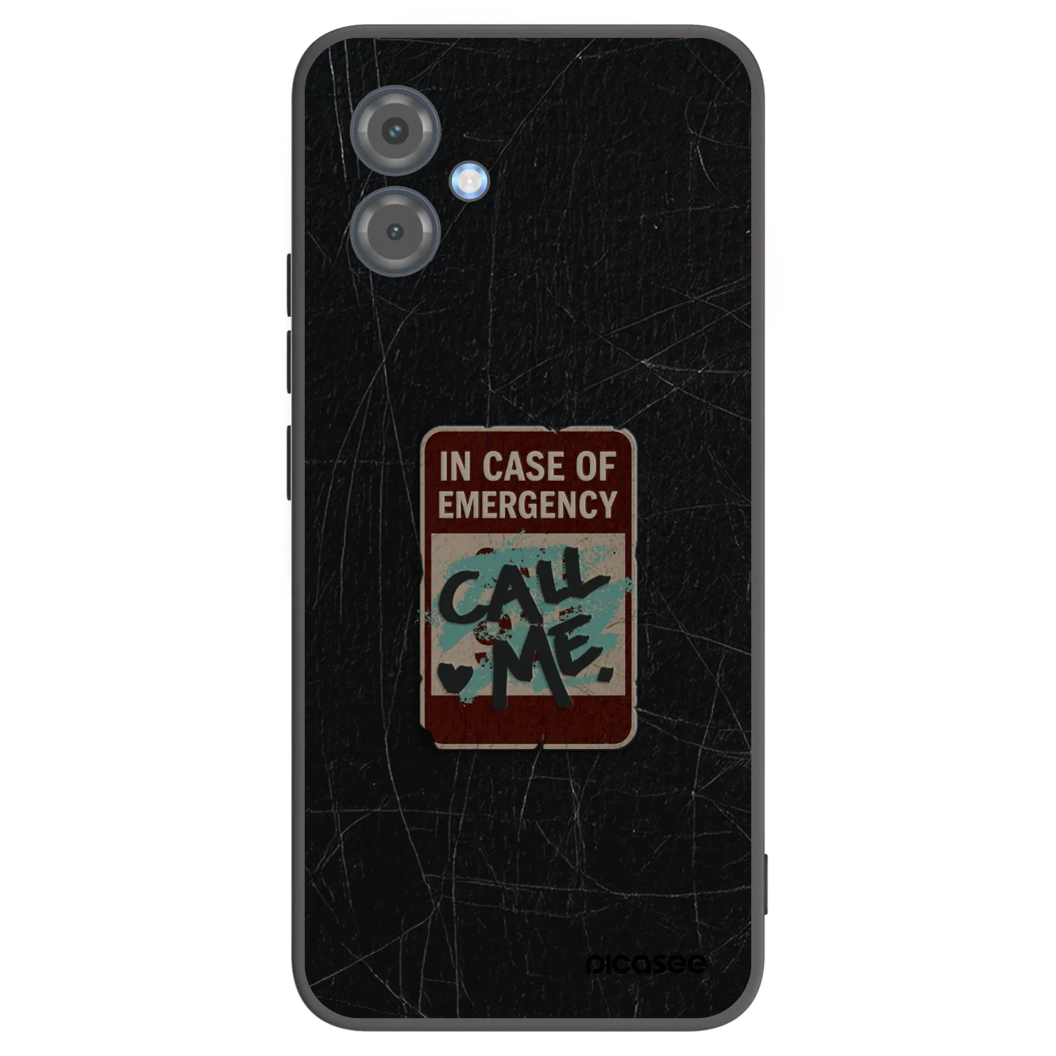 Picasee crna silikonska maskica za Motorola Moto G14 - EMERGENCY