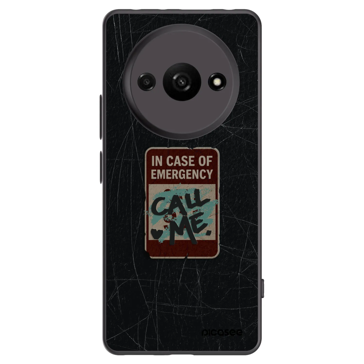 Picasee crna silikonska maskica za Xiaomi Redmi A3 - EMERGENCY