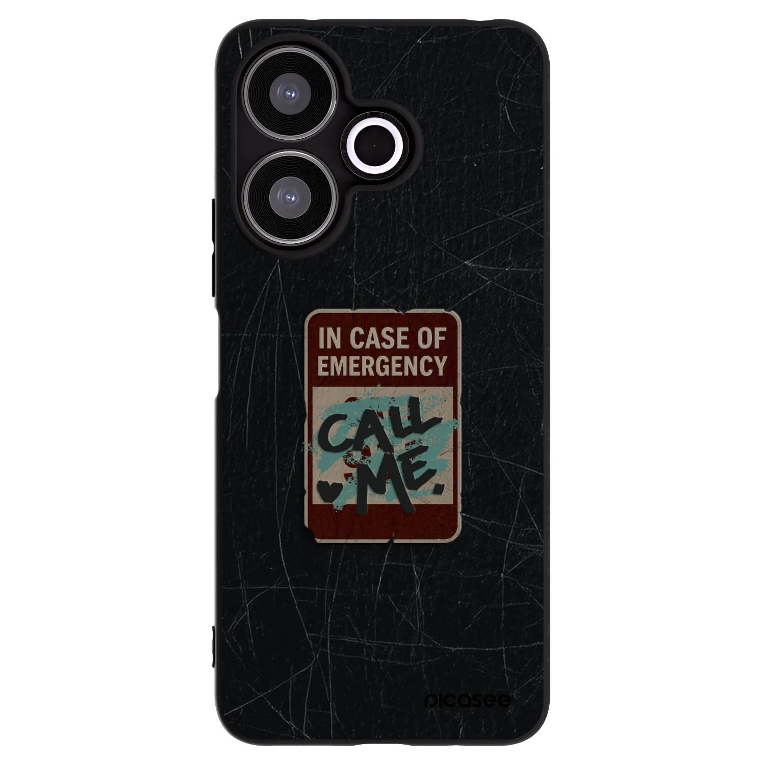 Picasee crna silikonska maskica za Xiaomi Redmi 13 4G - EMERGENCY