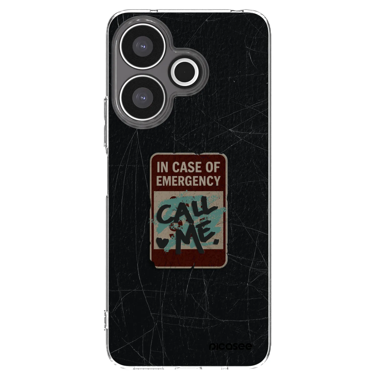 Picasee silikonska prozirna maskica za Xiaomi Redmi 13 4G - EMERGENCY