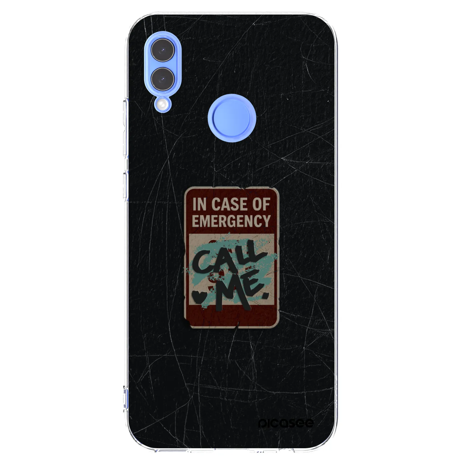 Picasee silikonska prozirna maskica za Honor 10 Lite - EMERGENCY