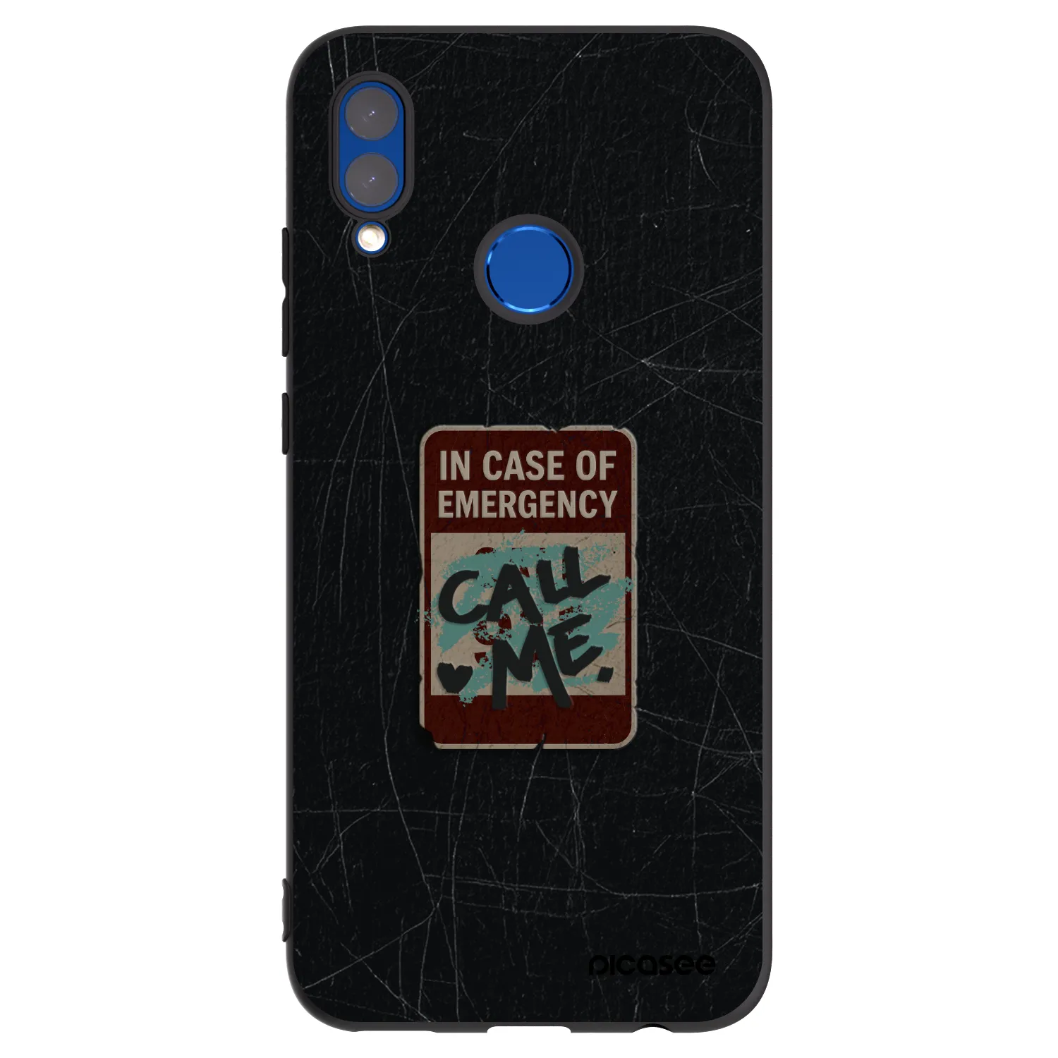 Picasee crna silikonska maskica za Honor 10 Lite - EMERGENCY