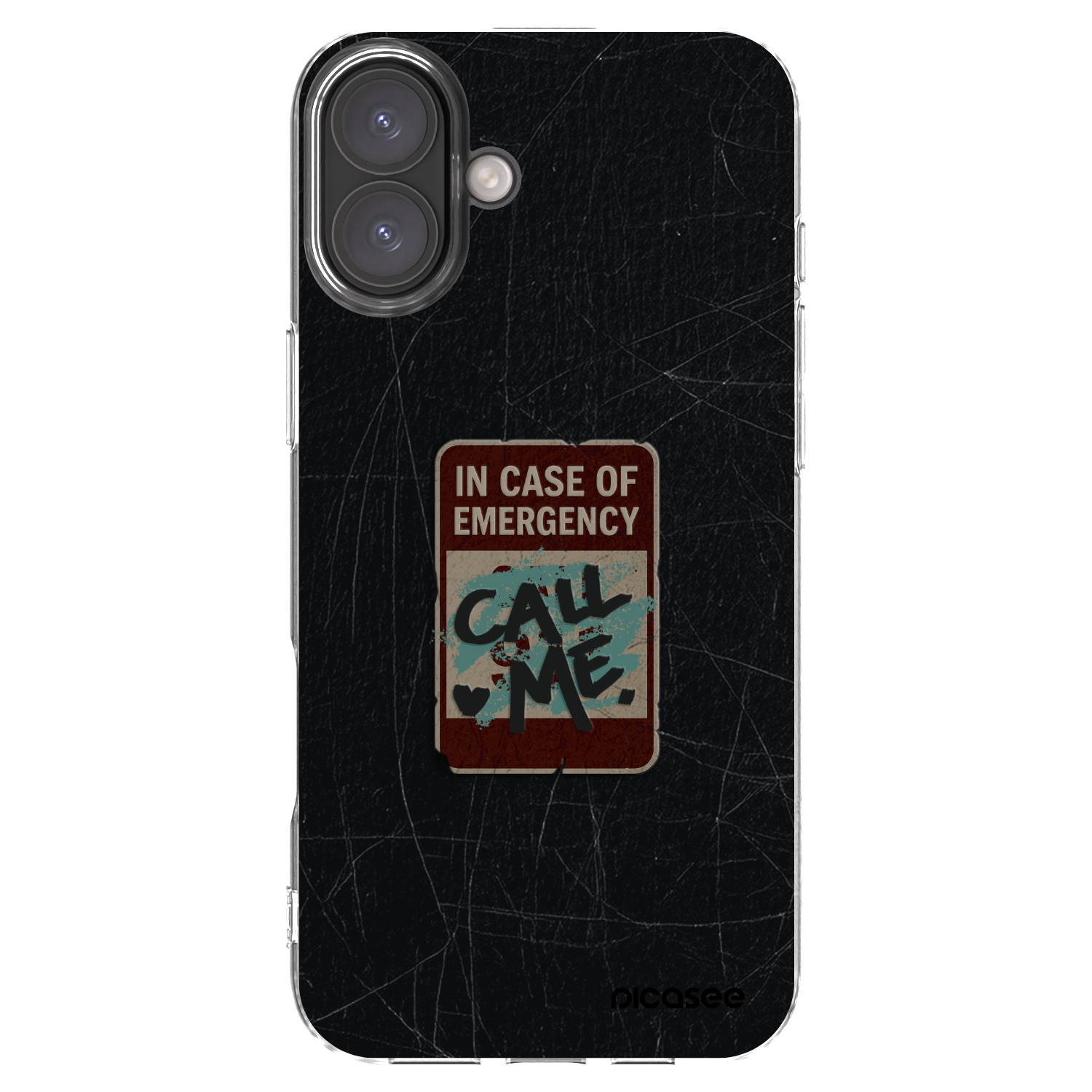 Picasee silikonska prozirna maskica za Apple iPhone 16 Plus - EMERGENCY
