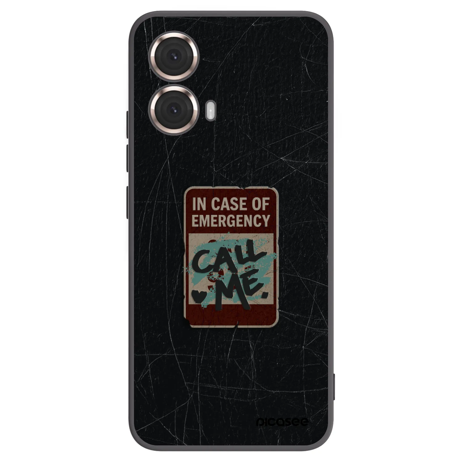 Picasee crna silikonska maskica za Motorola Moto G85 - EMERGENCY
