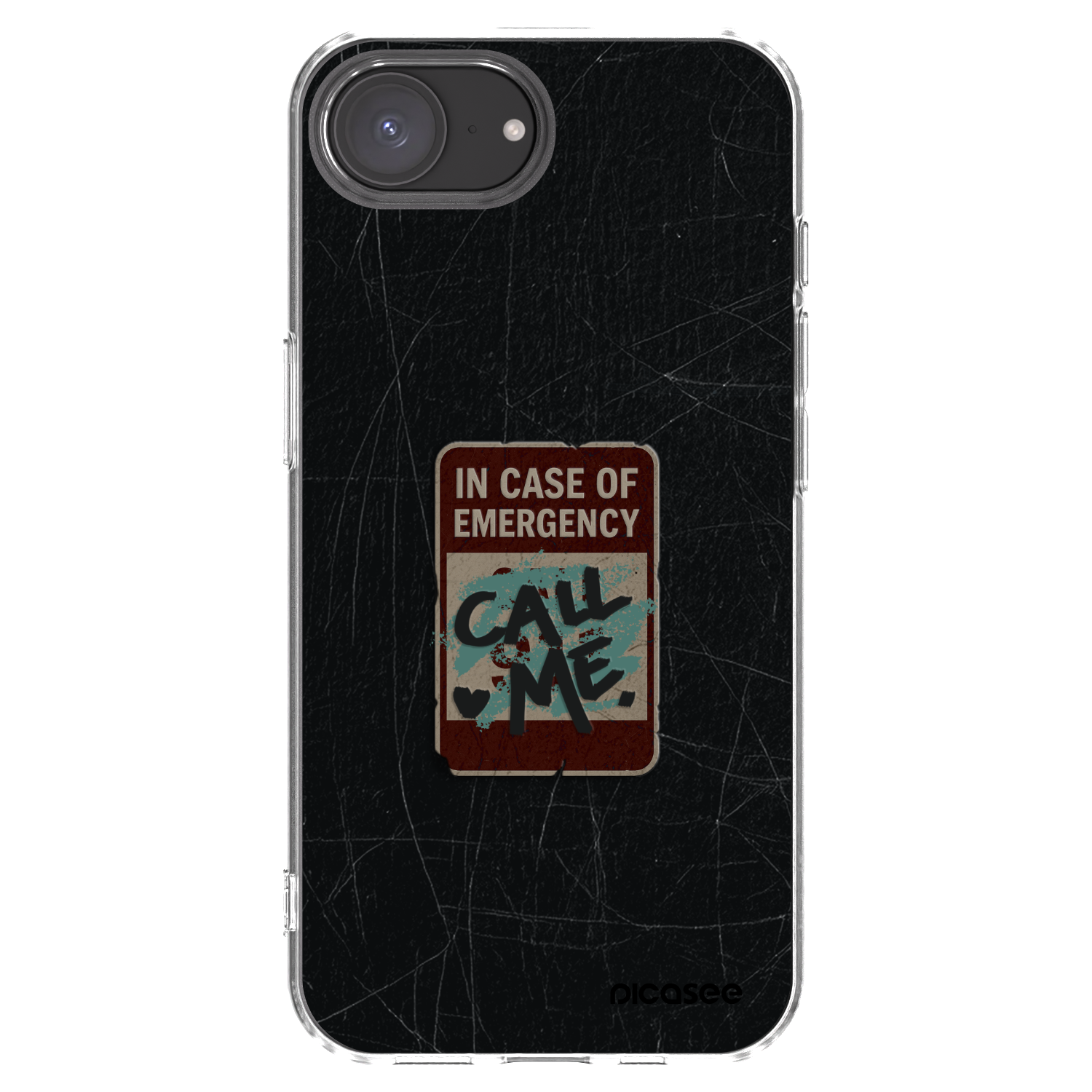 Picasee silikonska prozirna maskica za Apple iPhone 16e - EMERGENCY