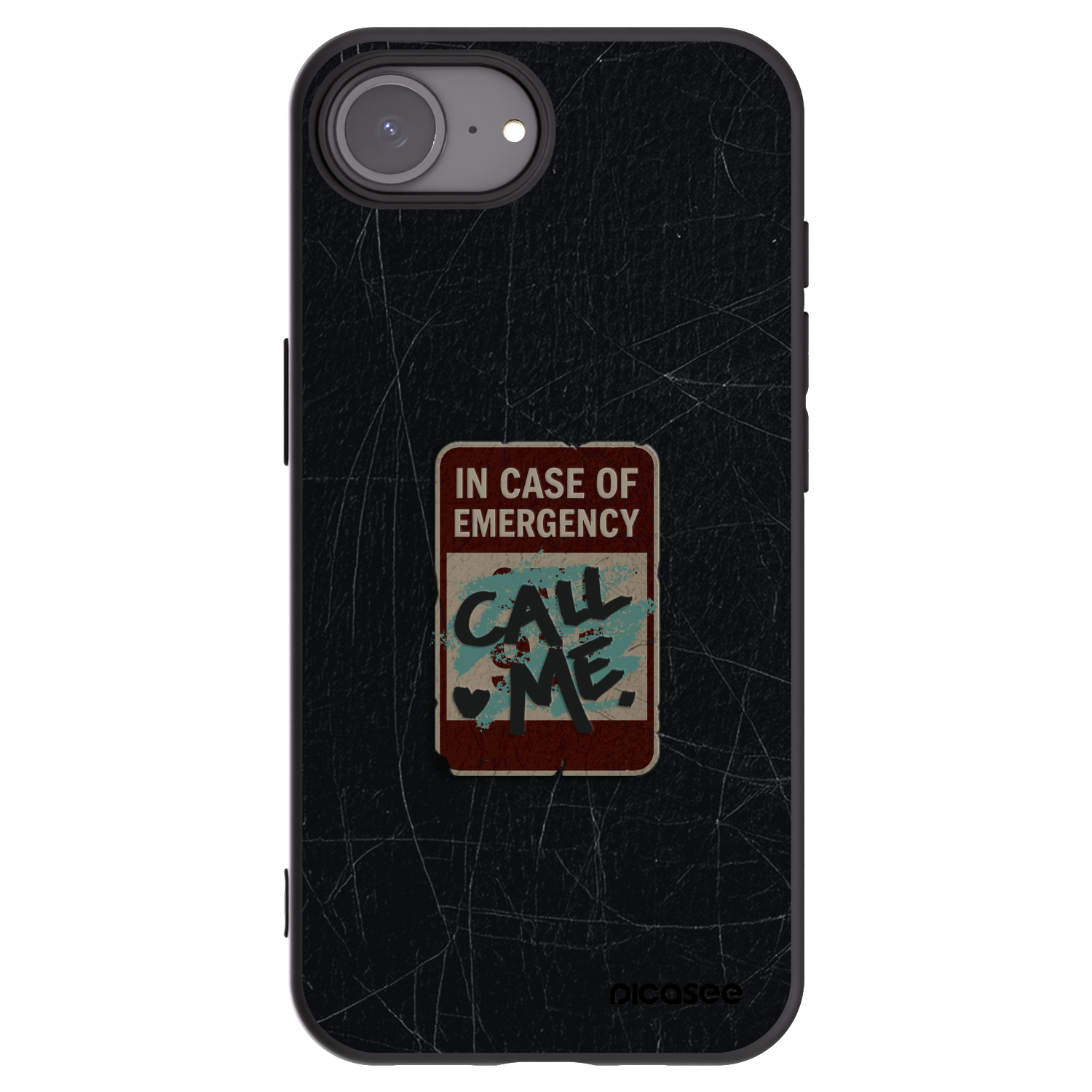 Picasee crna silikonska maskica za Apple iPhone 16e - EMERGENCY