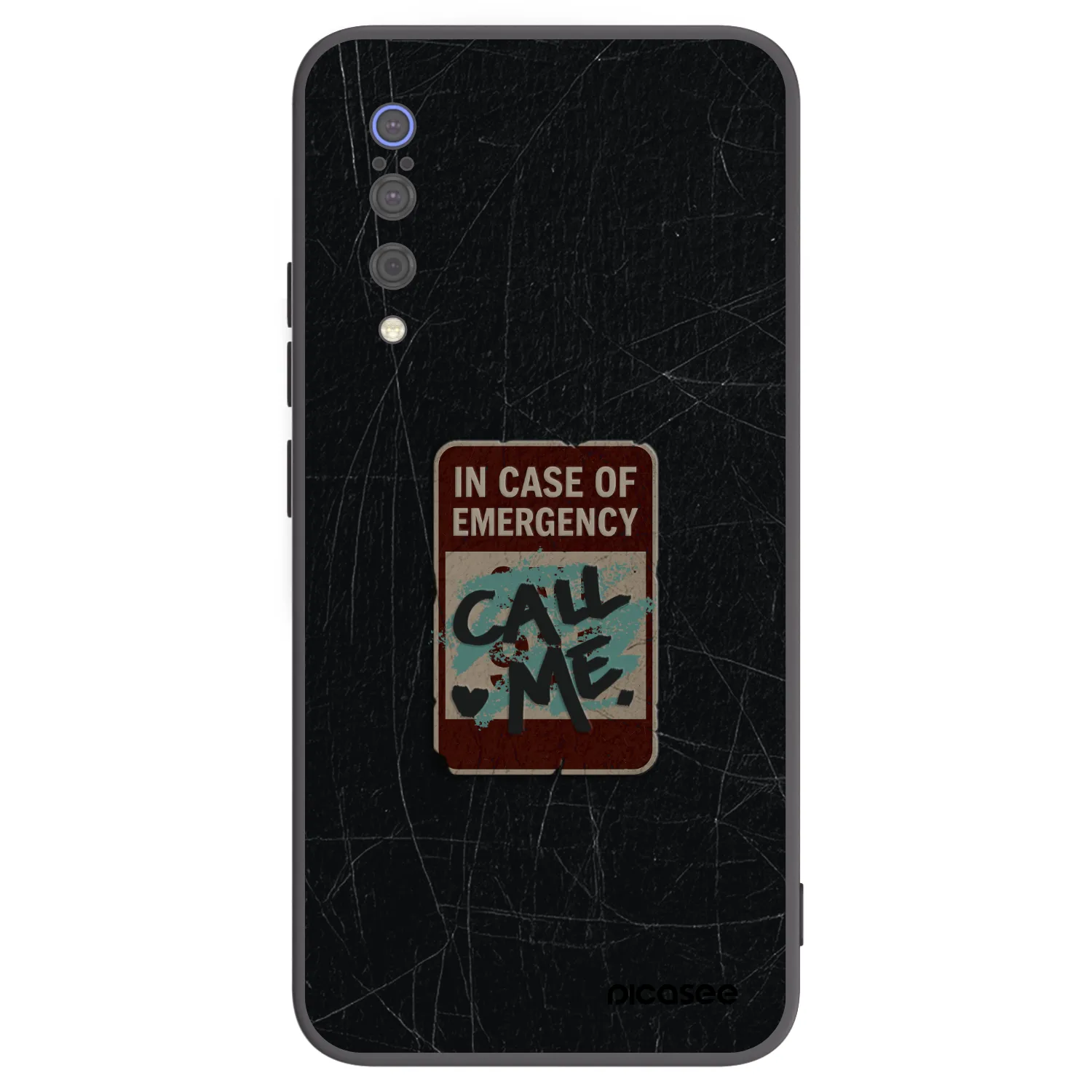 Picasee crna silikonska maskica za Xiaomi Mi 9 - EMERGENCY