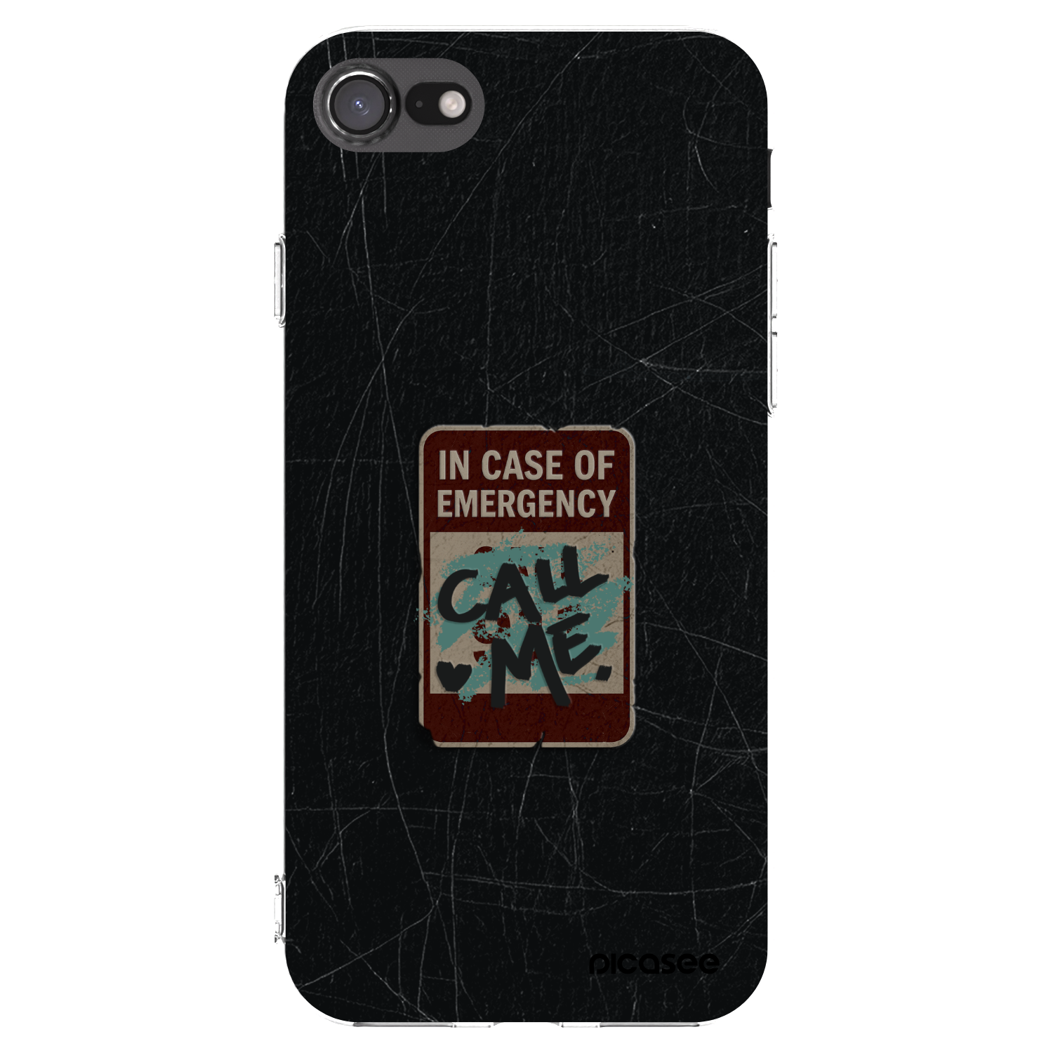 Picasee silikonska prozirna maskica za Apple iPhone 7 - EMERGENCY