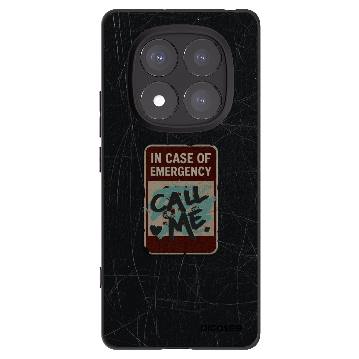Picasee crna silikonska maskica za Xiaomi Redmi Note 14 Pro+ 5G - EMERGENCY