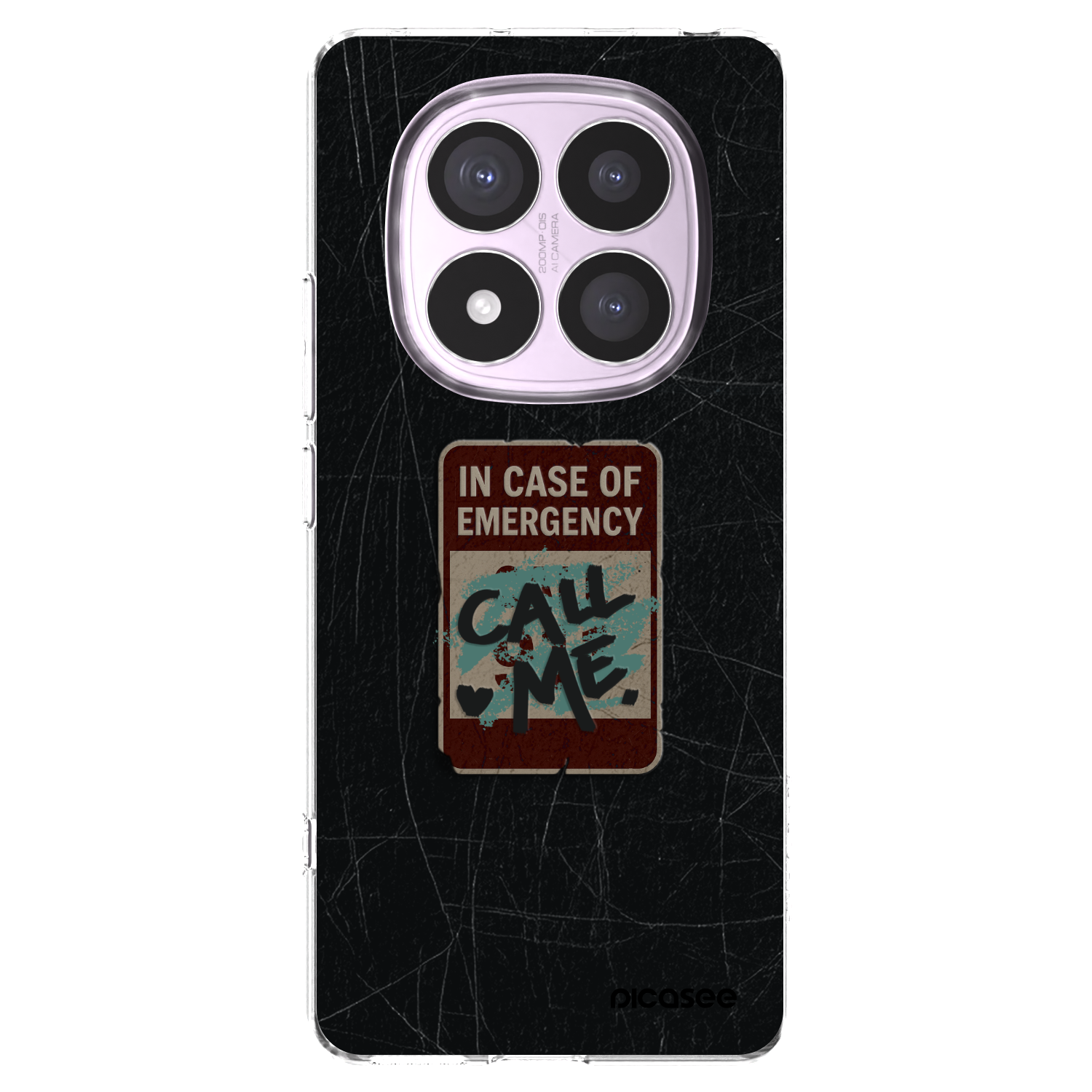 Picasee silikonska prozirna maskica za Xiaomi Redmi Note 14 Pro 5G - EMERGENCY