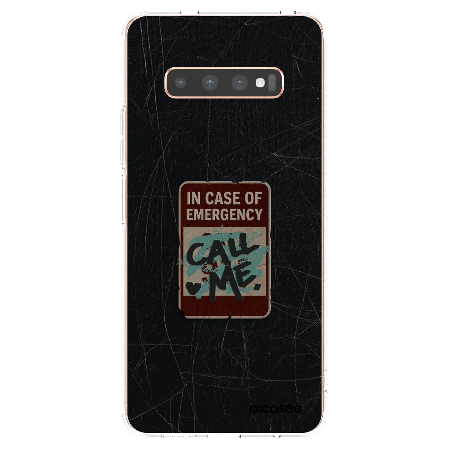 Picasee silikonska prozirna maskica za Samsung Galaxy S10 Plus G975 - EMERGENCY