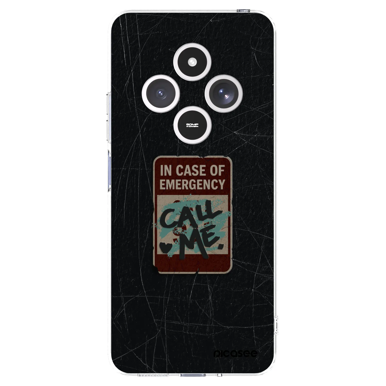 Picasee silikonska prozirna maskica za Xiaomi Redmi 14C - EMERGENCY