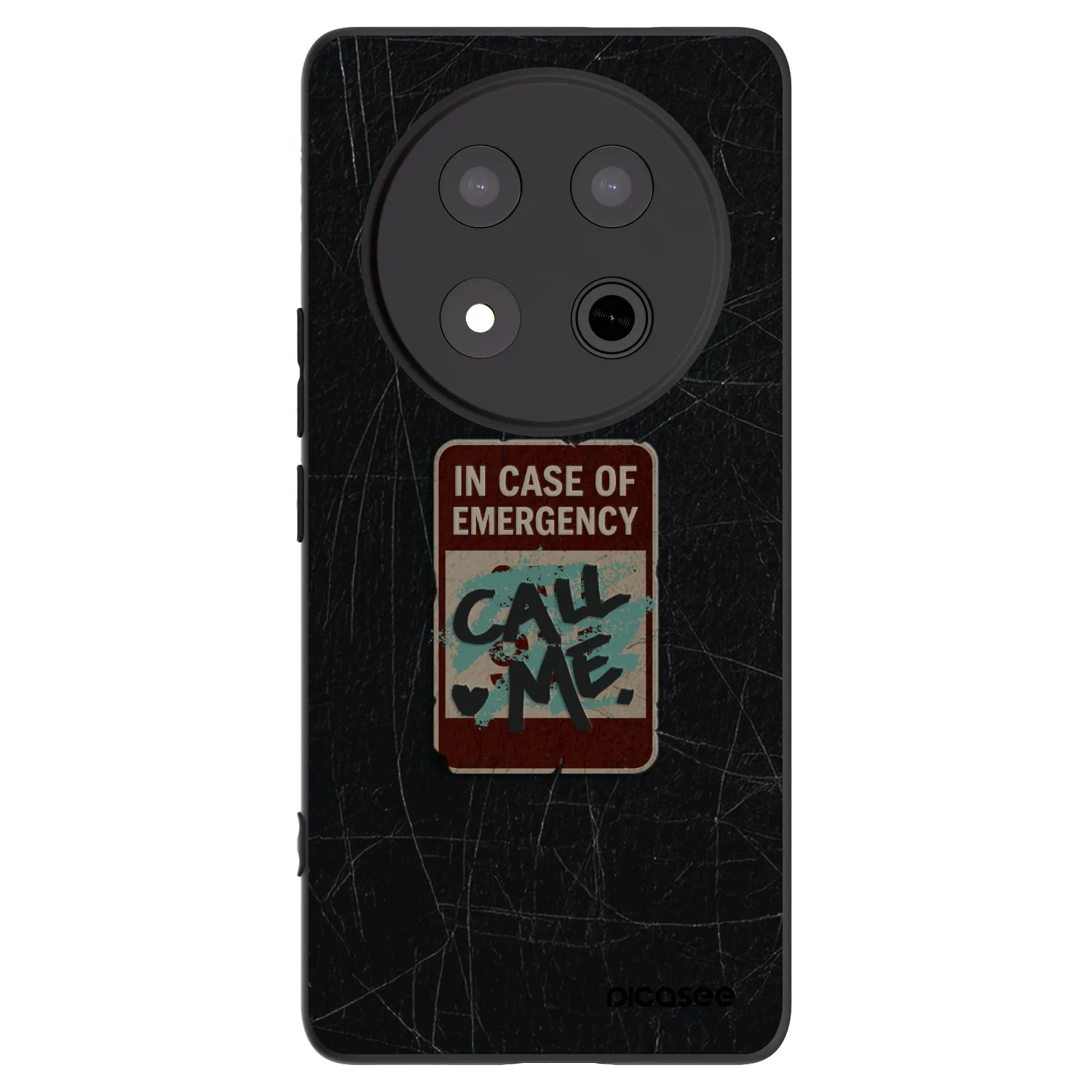 Picasee crna silikonska maskica za Honor Magic7 Lite 5G - EMERGENCY