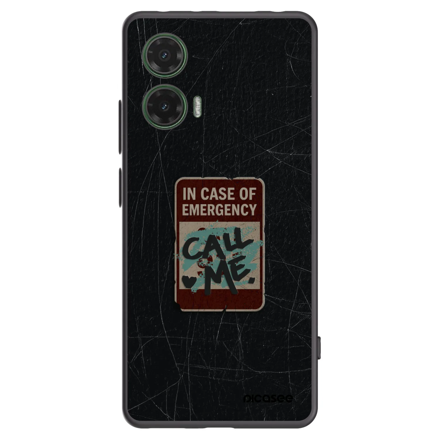 Picasee crna silikonska maskica za Motorola Moto G35 5G - EMERGENCY