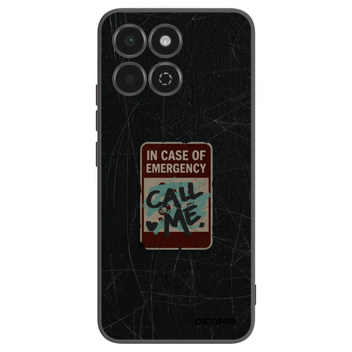 Picasee crna silikonska maskica za Honor 200 Smart 5G - EMERGENCY