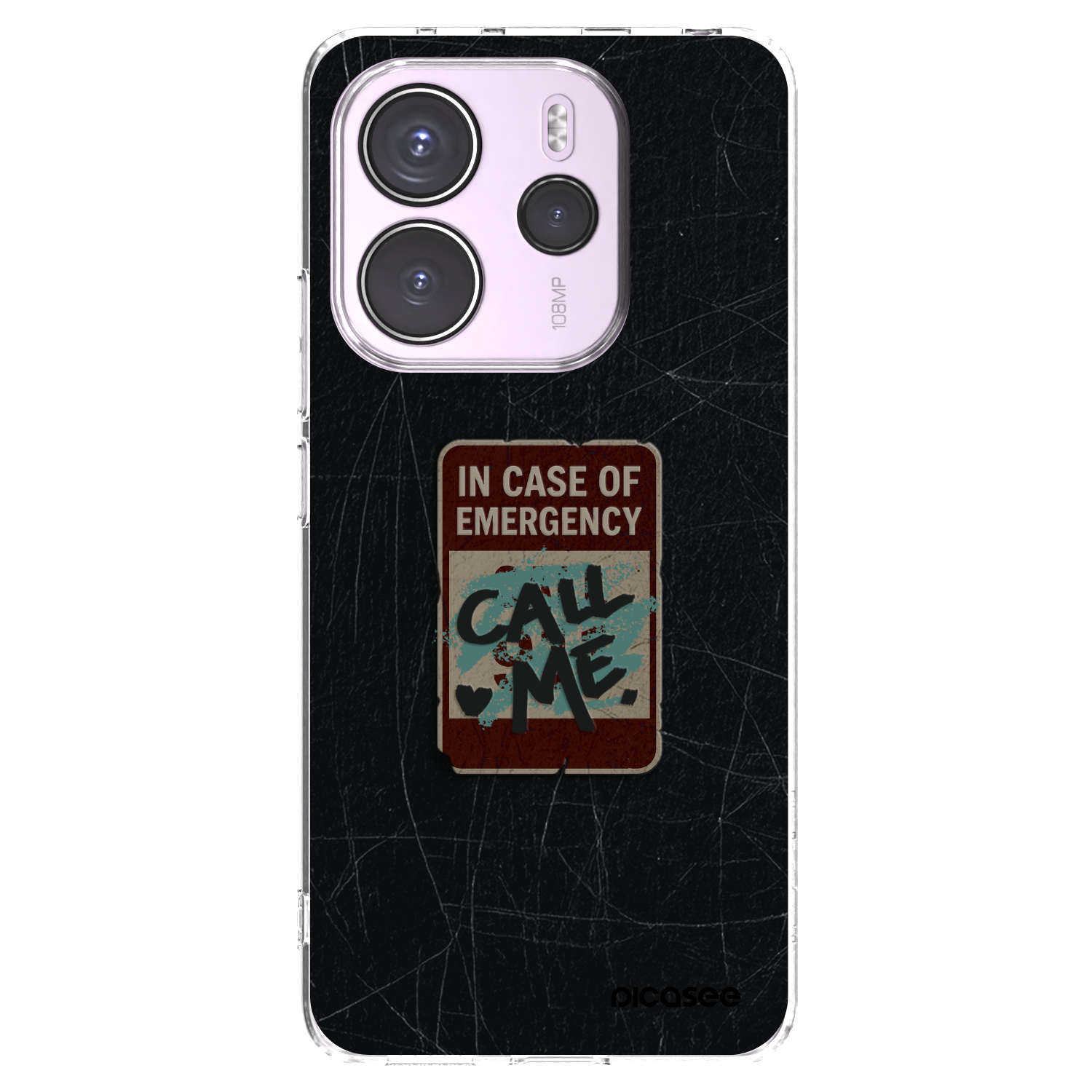 Picasee silikonska prozirna maskica za Xiaomi Redmi Note 14 4G - EMERGENCY