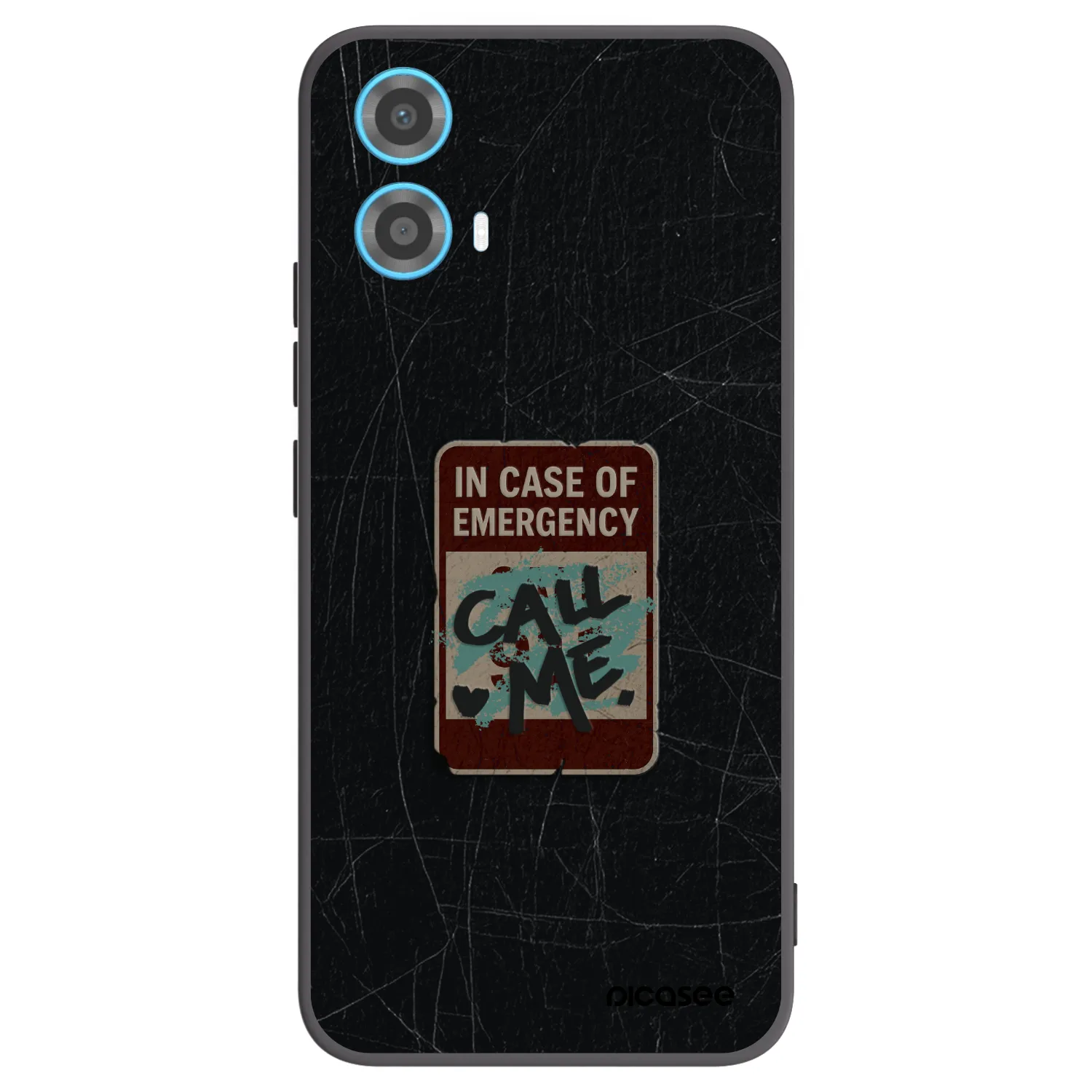 Picasee crna silikonska maskica za Motorola Moto G34 5G - EMERGENCY