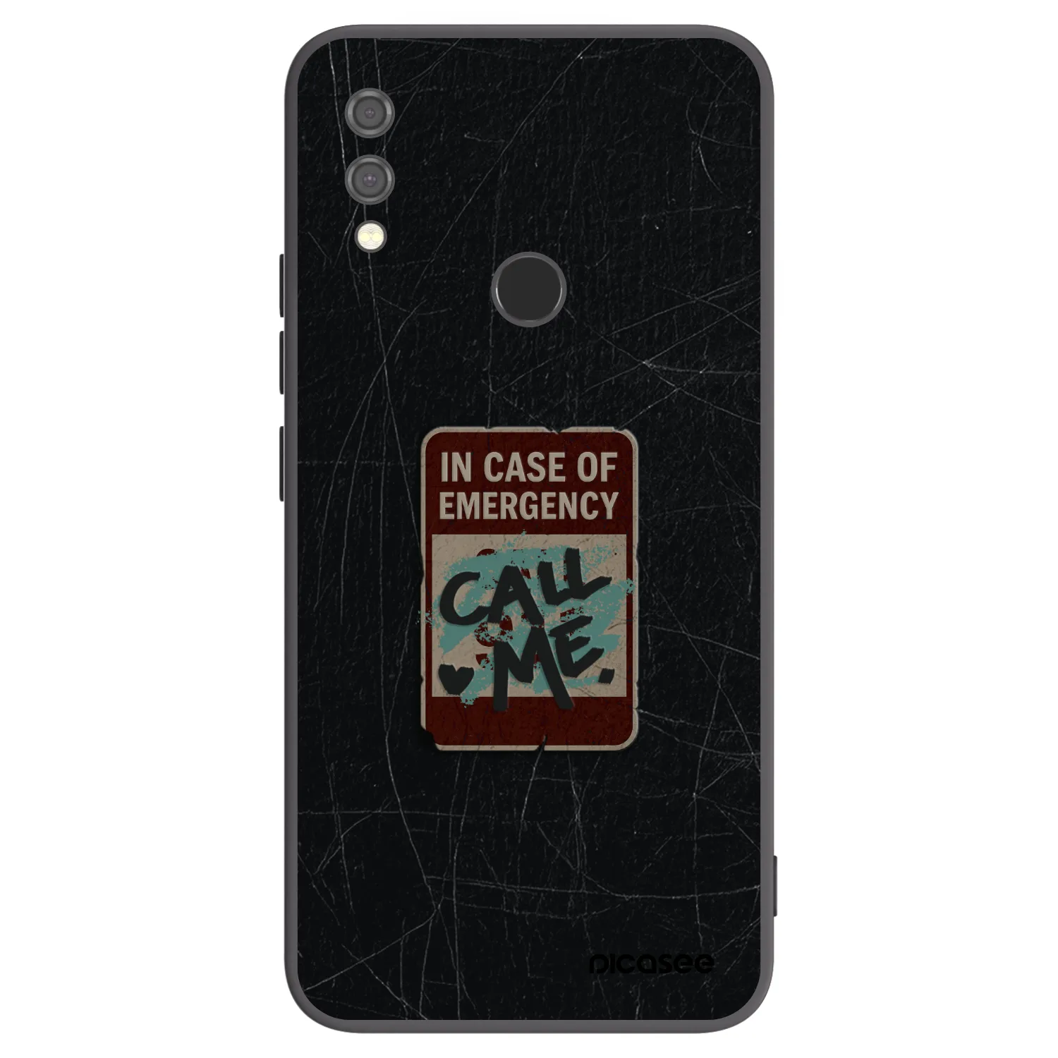 Picasee crna silikonska maskica za Xiaomi Redmi Note 7 - EMERGENCY